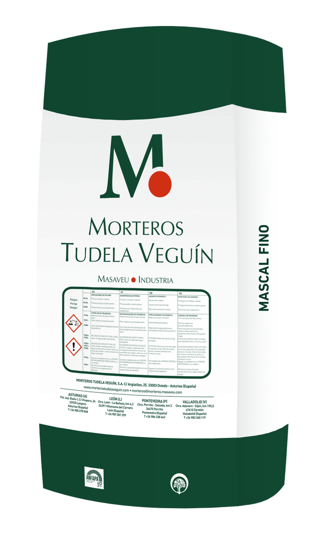MORTERO CAL DE REVOCO BLANCO TUDELA VEGUIN 15 KG