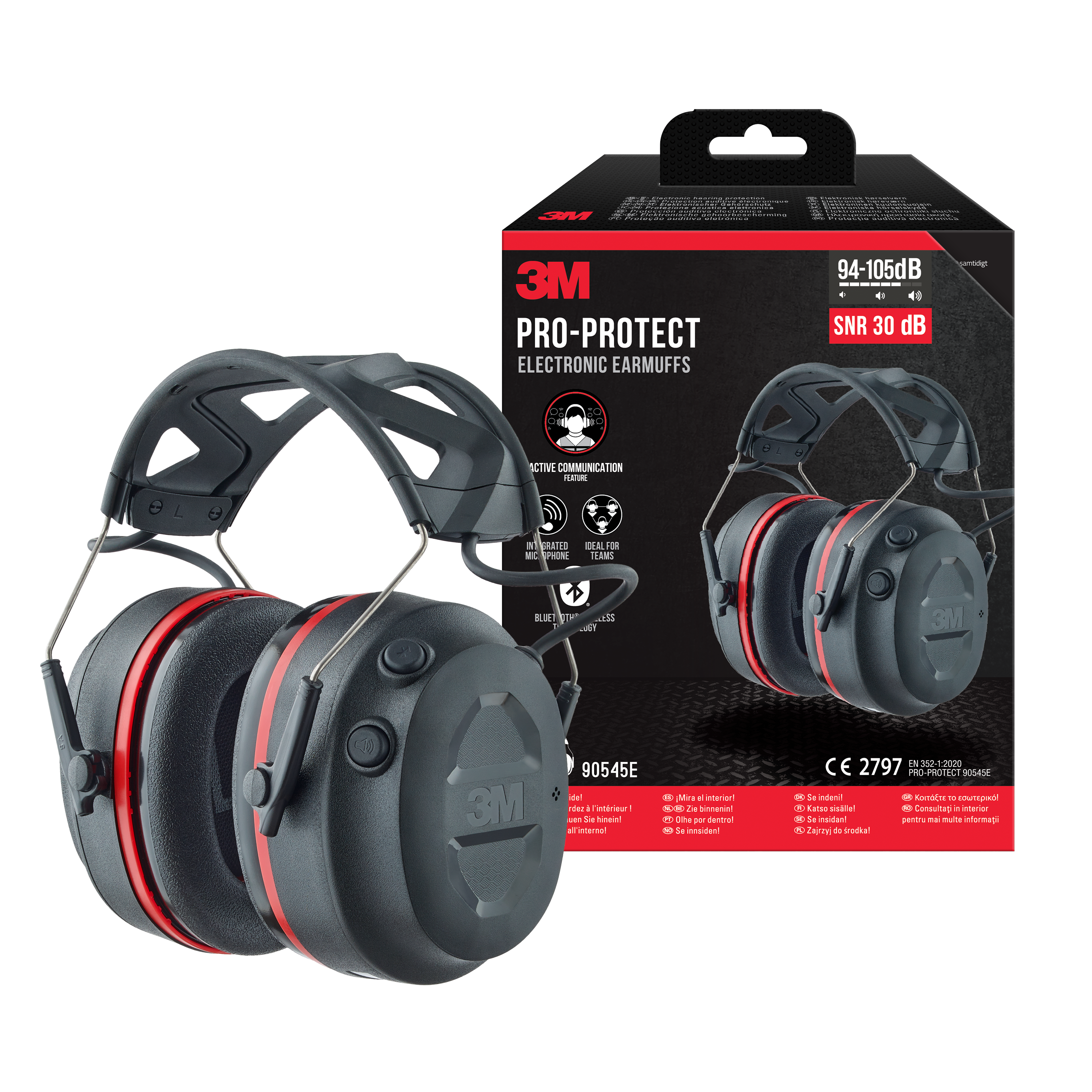 Protetor auditivo 3M Bluetooth SNR 30DB - 6