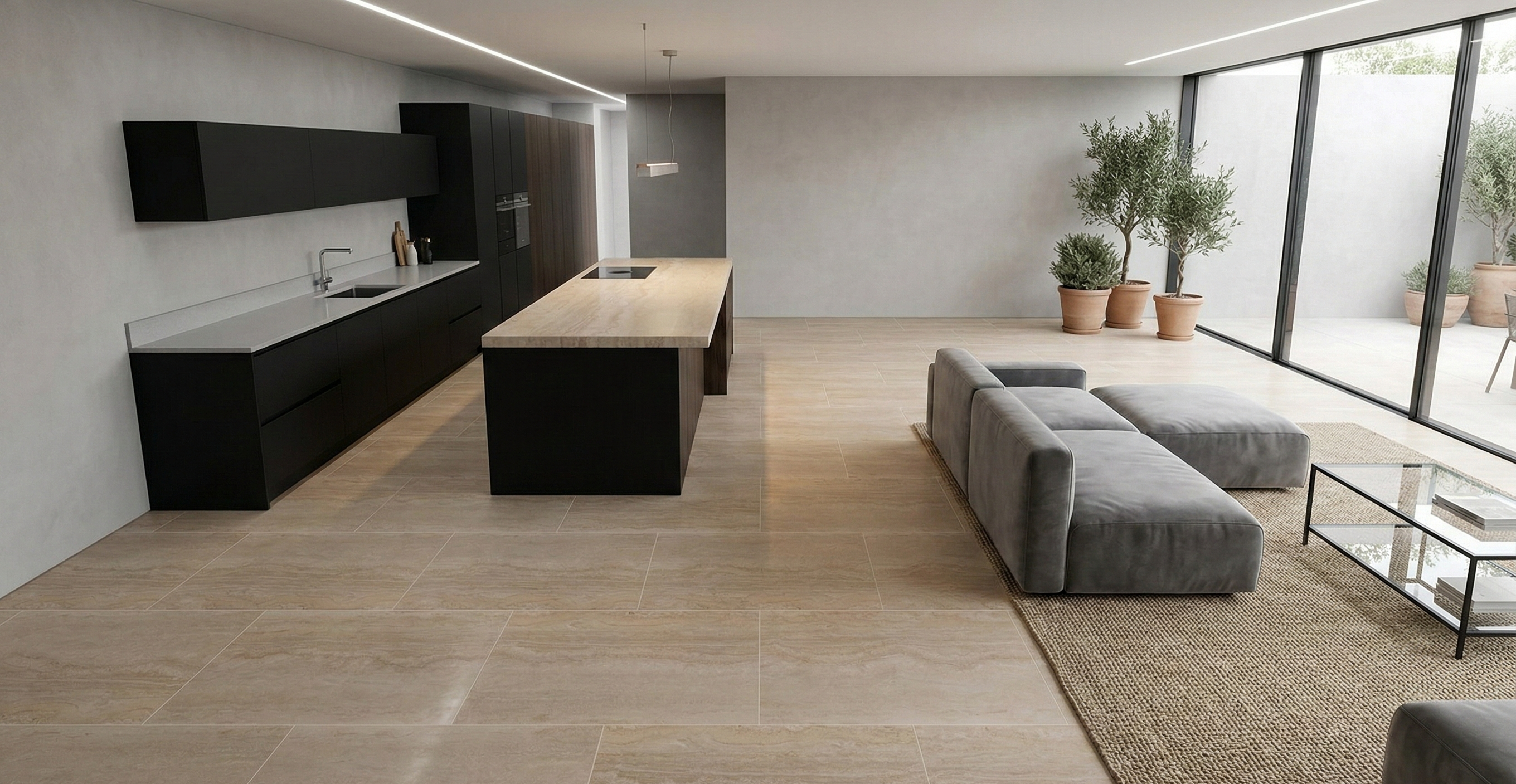 SUELO PORCELÁNICO 59X119CM TRESOR CREMA PULIDO - 2