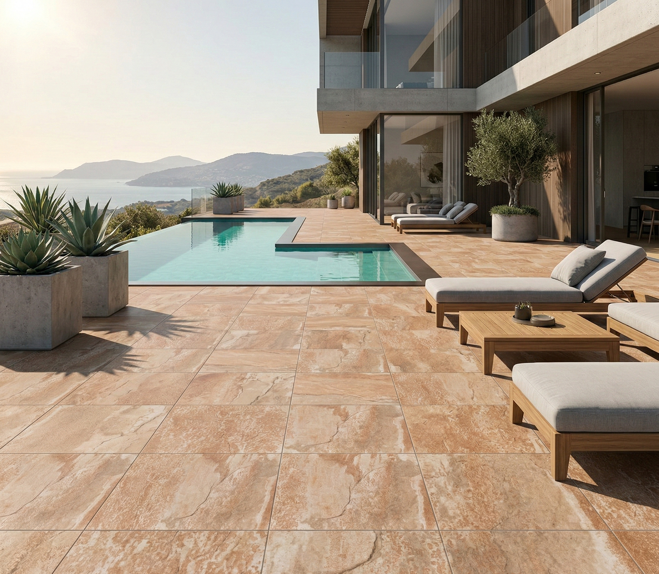 BALDOSA EXTERIOR GRES ESPESORADO 33.3X33.3CM RAYASTHAN OCRE - 2