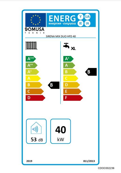 CALDERA DE GASOIL DOMUSA SIRENA MIX DUO FD40 - 5