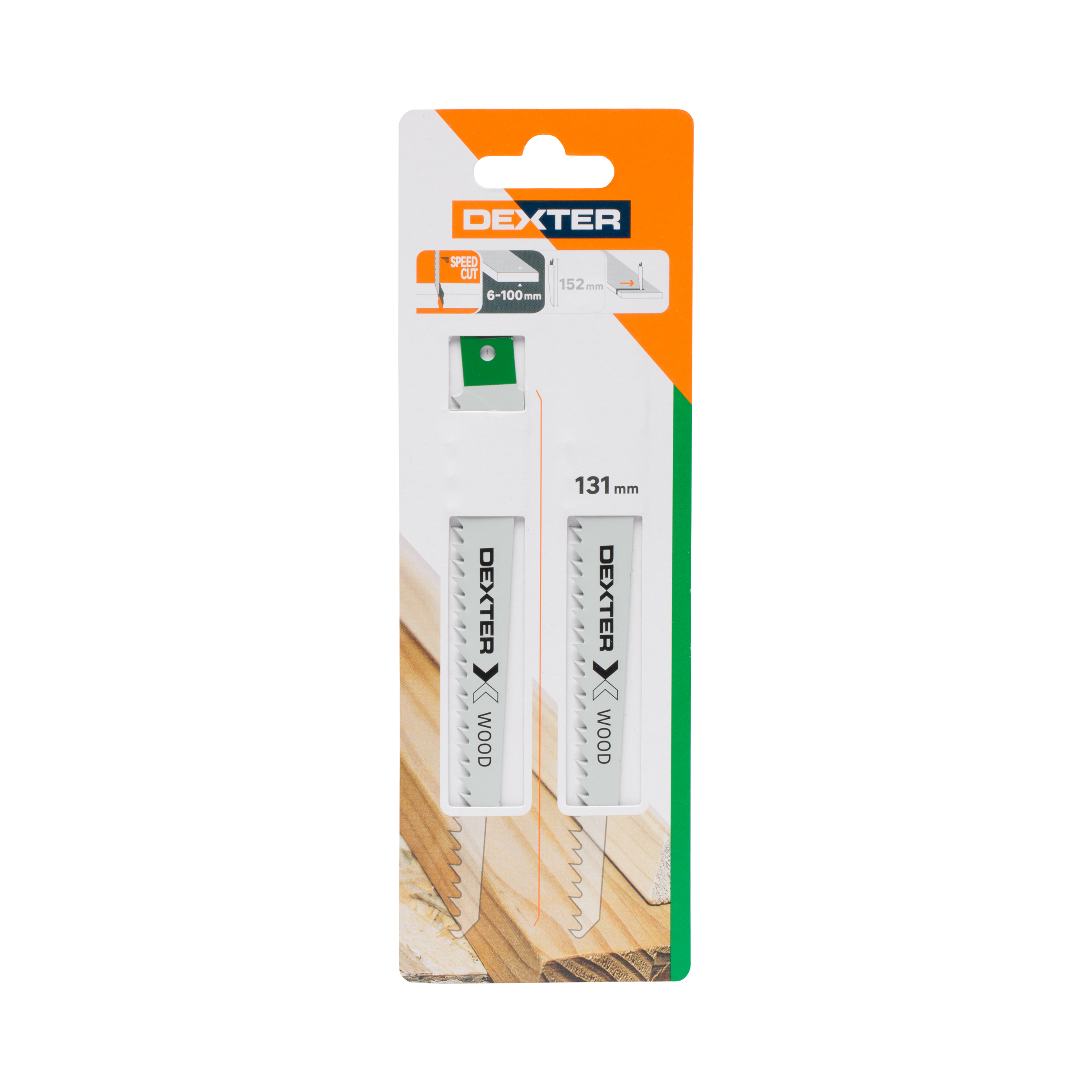 Lot de 2 lames bois coupe droite 6-100 mm DEXTER pour scie sabre - 4