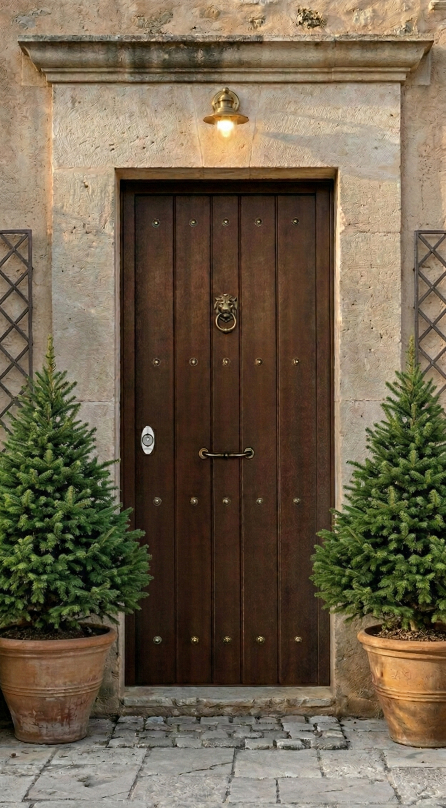 PUERTA ENTRADA ACORAZADA  RECUBIERTA PVC NOGAL 80 CM DERECHA - 3