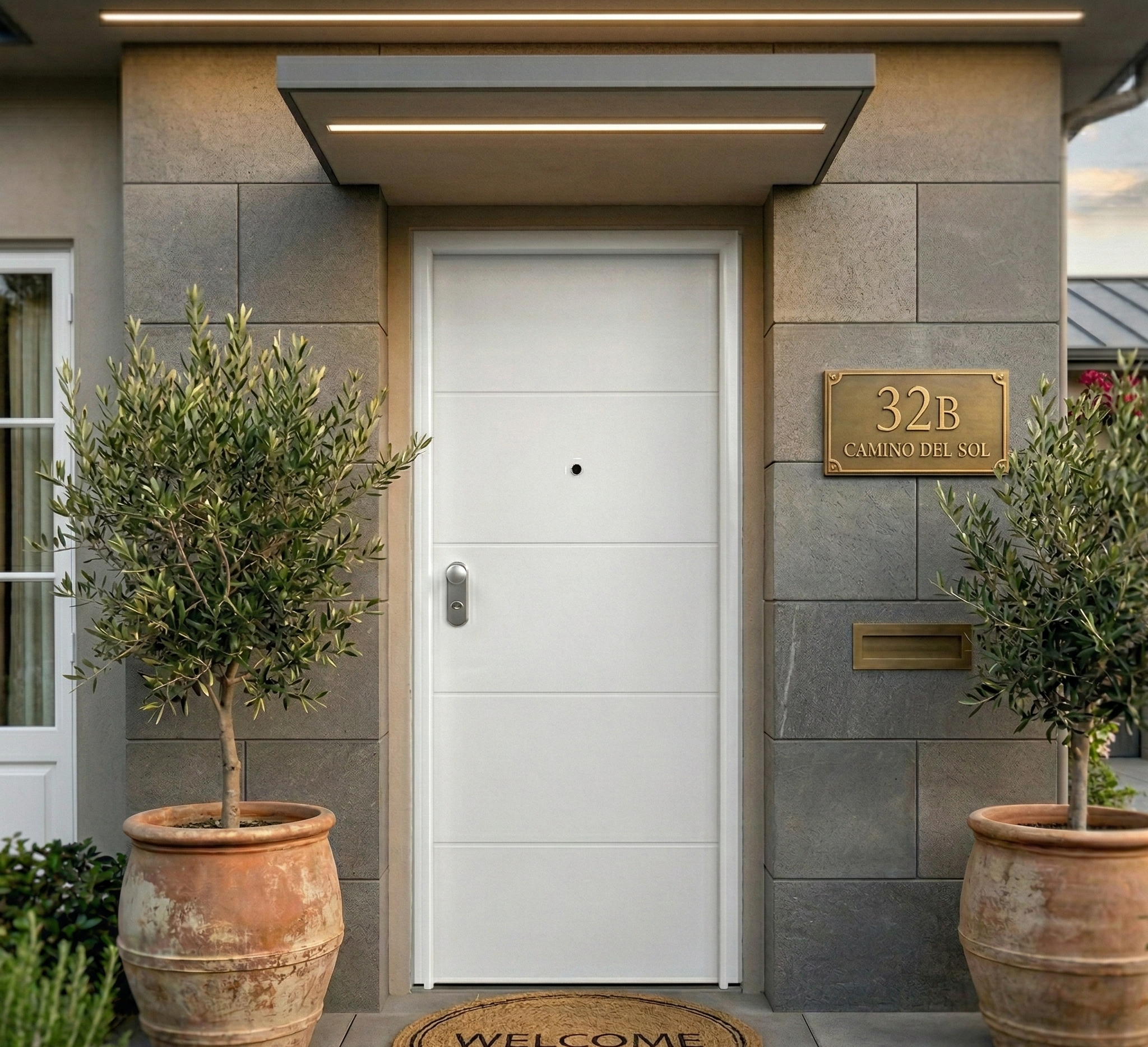 PUERTA ACORAZADA VT5 BLANCA DERECHA - 3