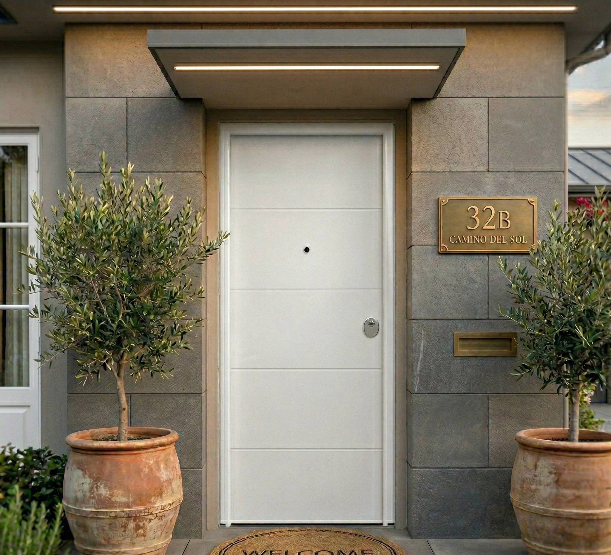 PUERTA ACORAZADA VT5 BLANCA IZQUIERDA - 3