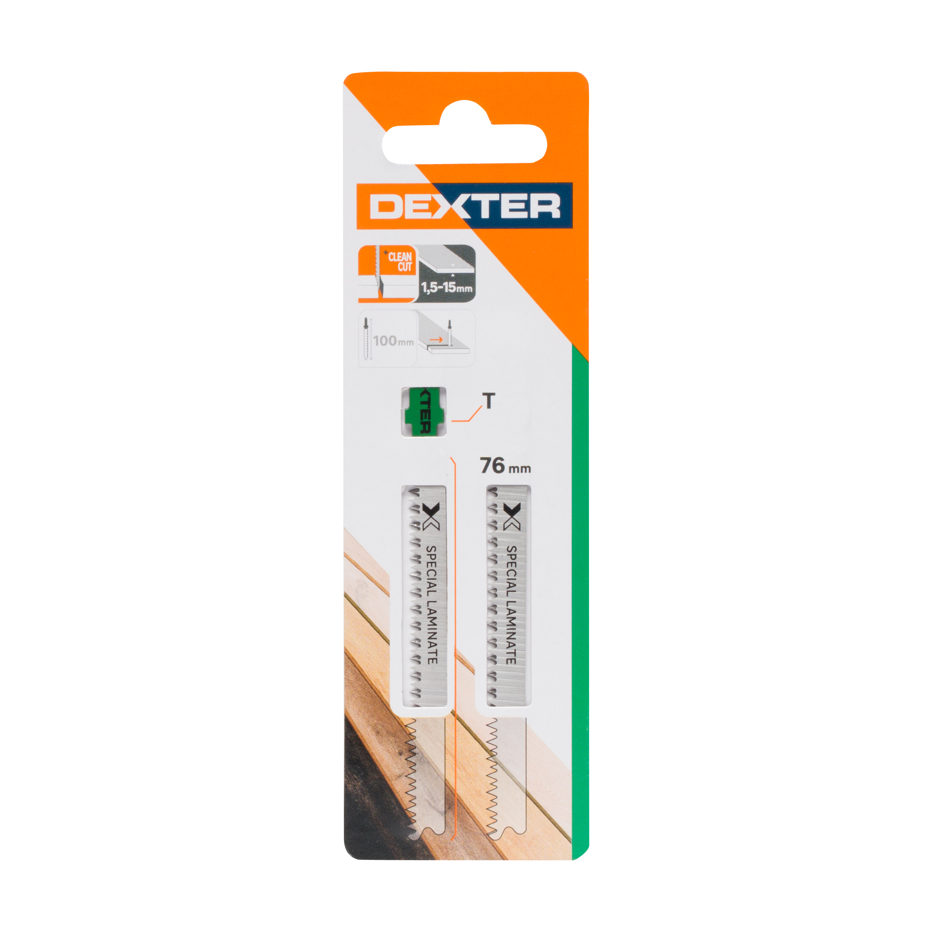 Brzeszczot do wyrzynarki T do laminatu 1.5-15 mm CL/ST 2 szt. Dexter - 2