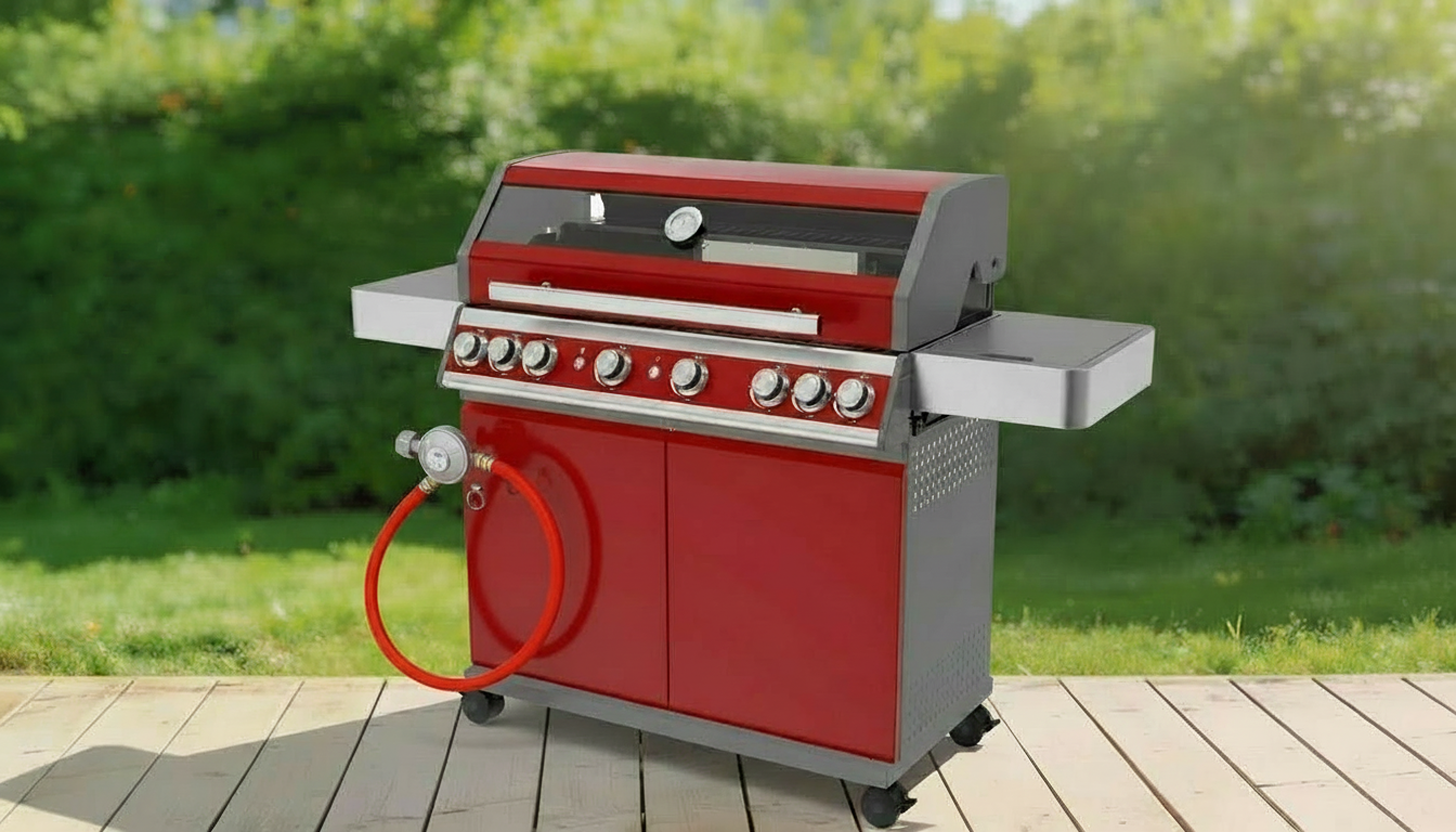 Grill gazowy 23,5kW Carmen 6+2 palników + reduktor Corciano - 2