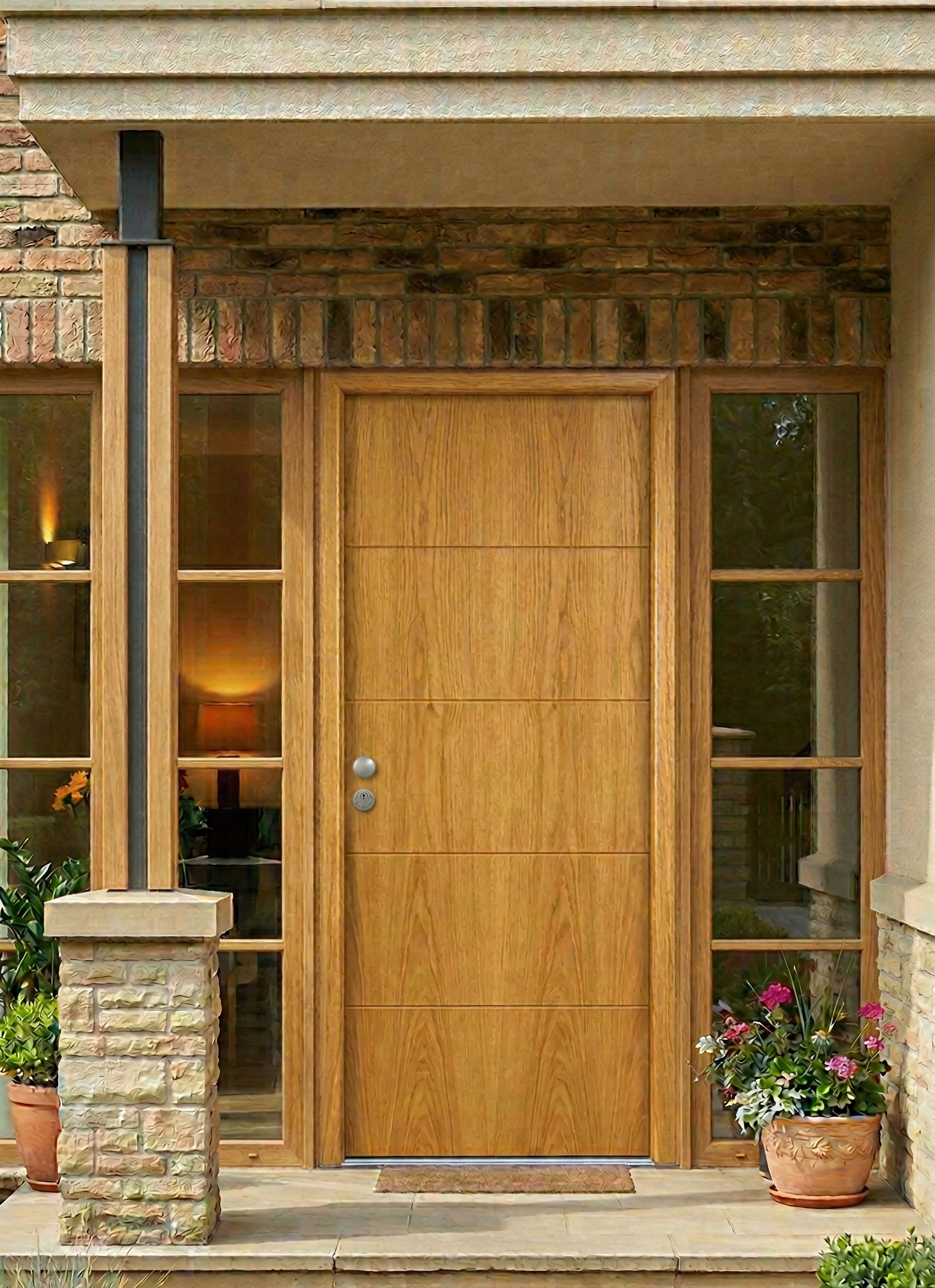 PUERTA ENTRADA RESIDENCIAL VT5 ROBLE 91 CM DERECHA - 2