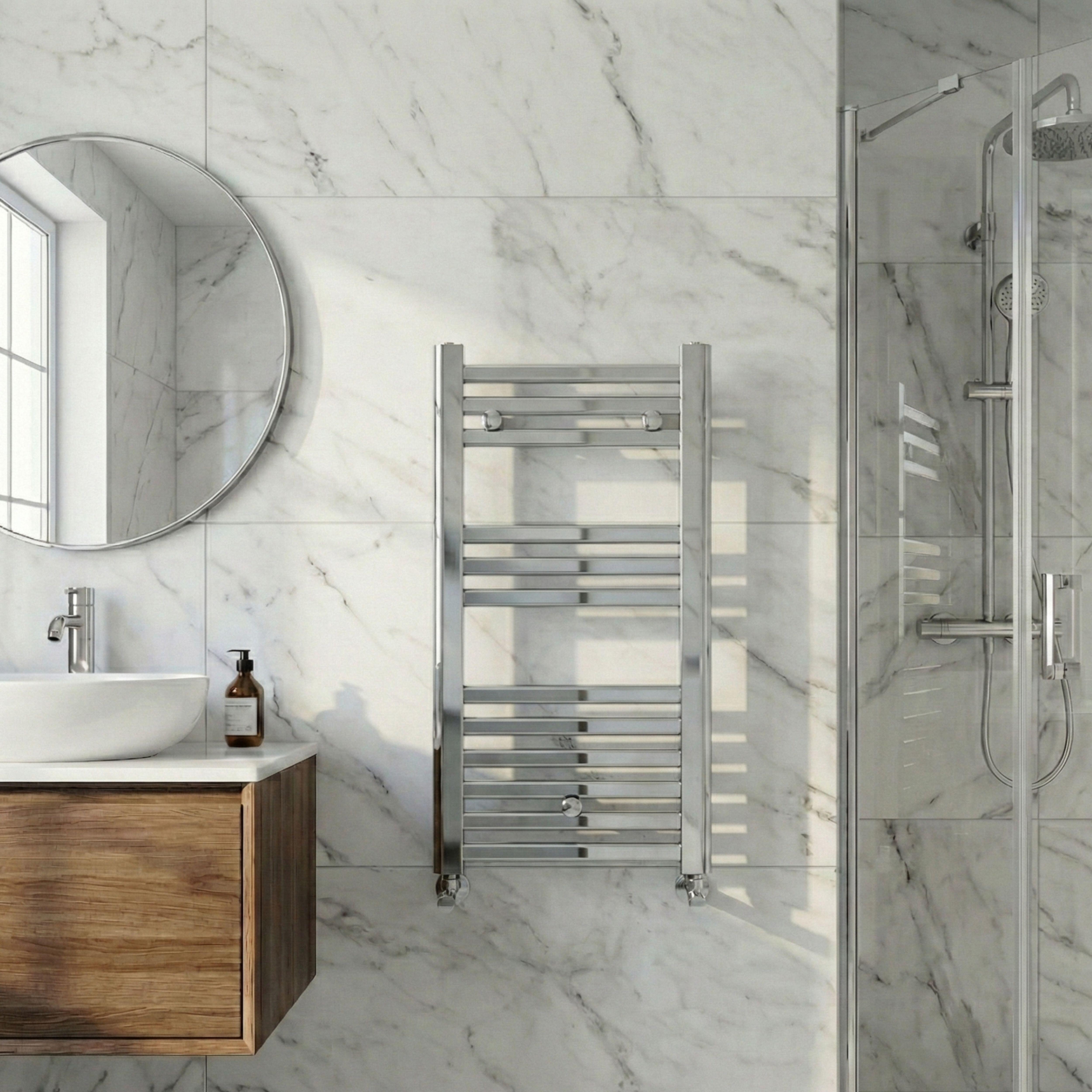 RADIADOR TOALLERO AZORES 800X500MM CROMADO - 2