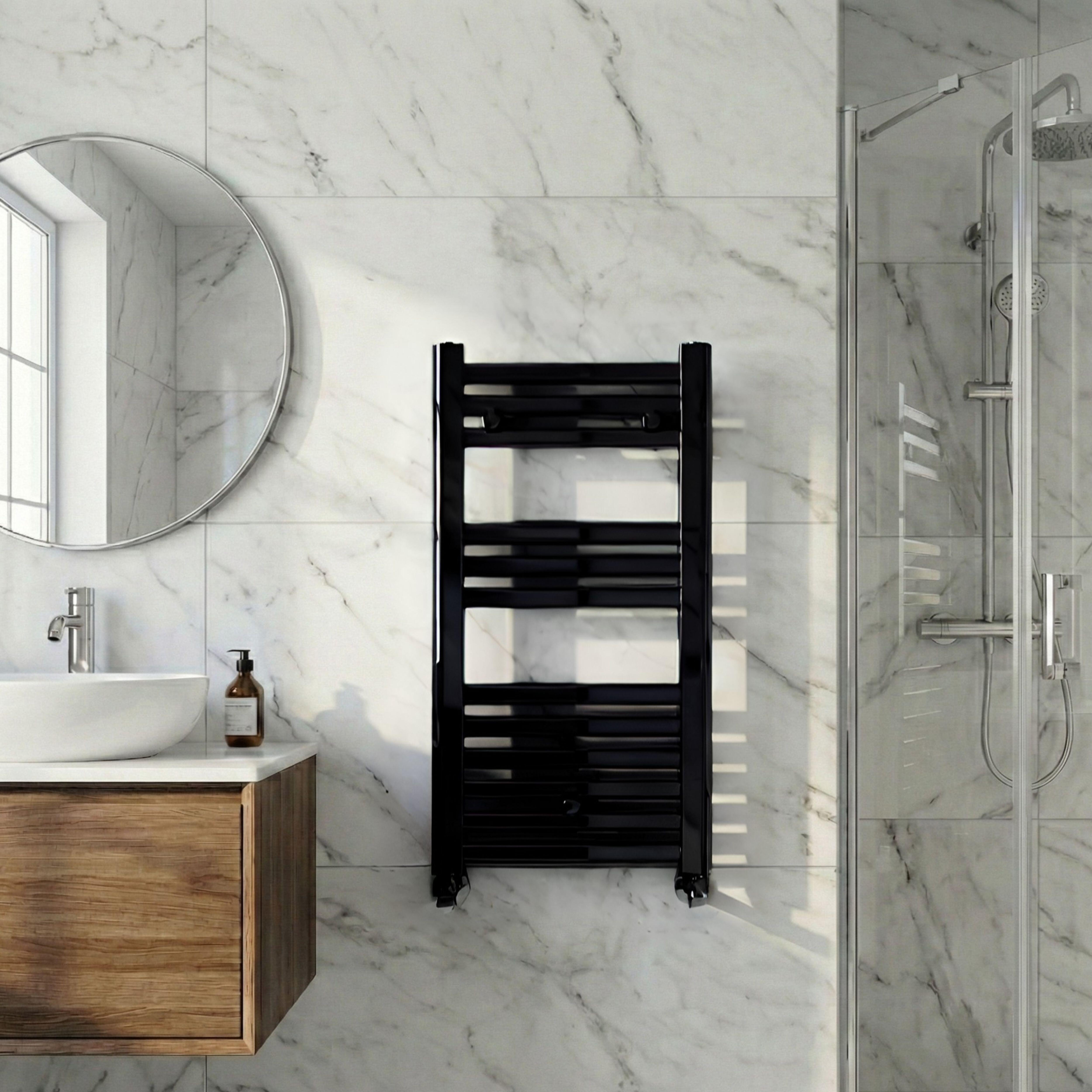 RADIADOR TOALLERO MANAUT ELEGANCE 803X500MM NEGRO - 2