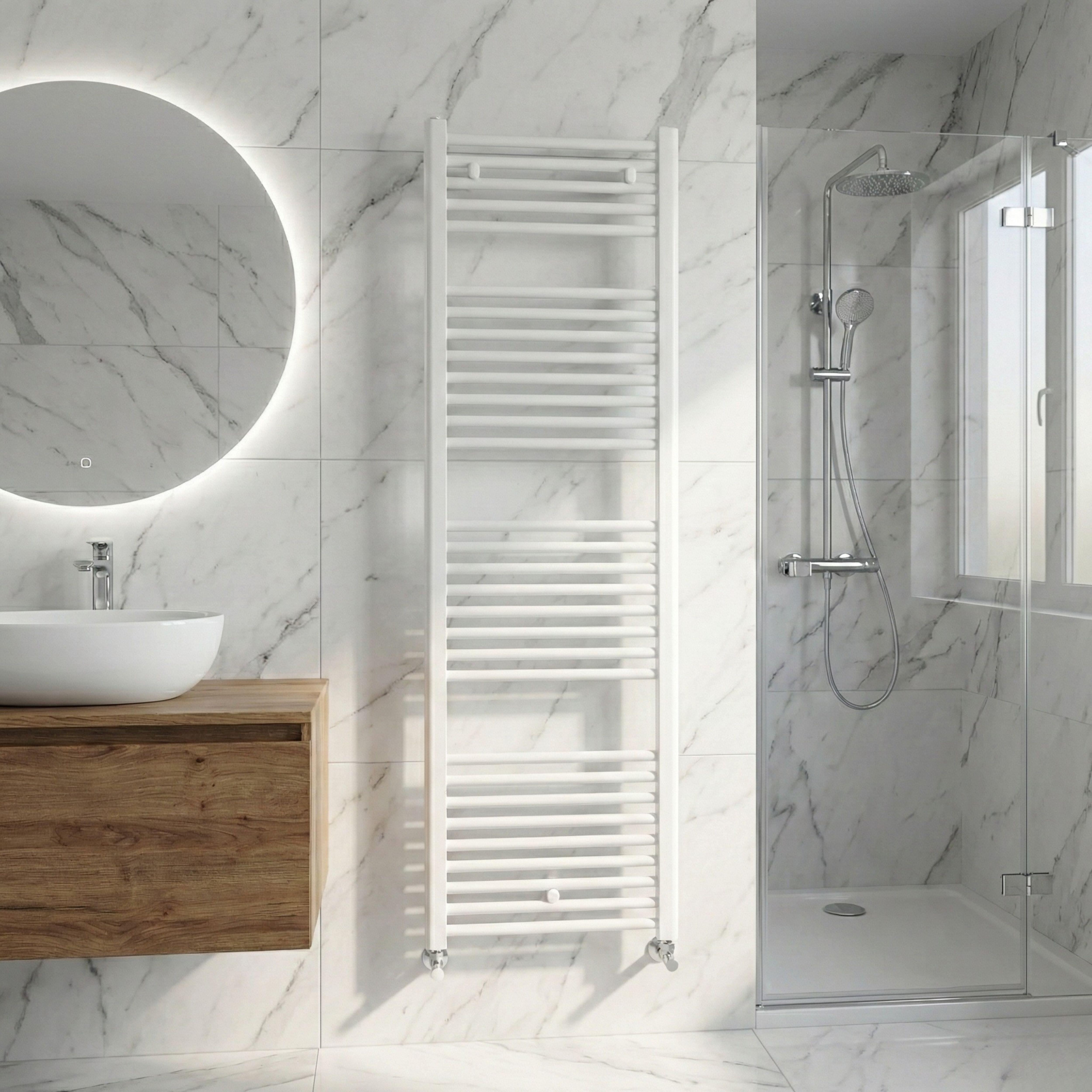 RADIADOR TOALLERO MANAUT ELEGANCE 1420X500MM BLANCO - 2