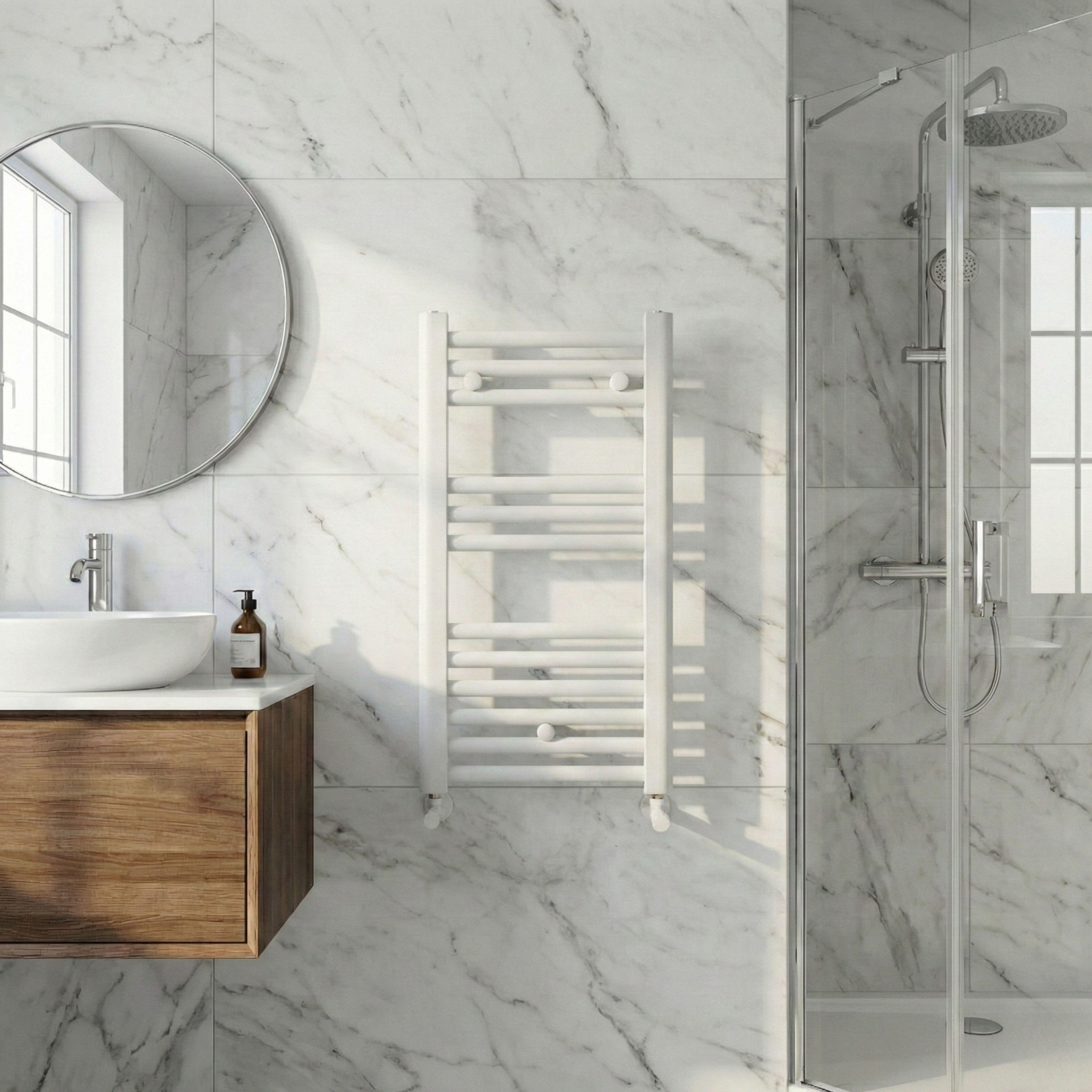 RADIADOR TOALLERO AZORES 800X500MM BLANCO - 4