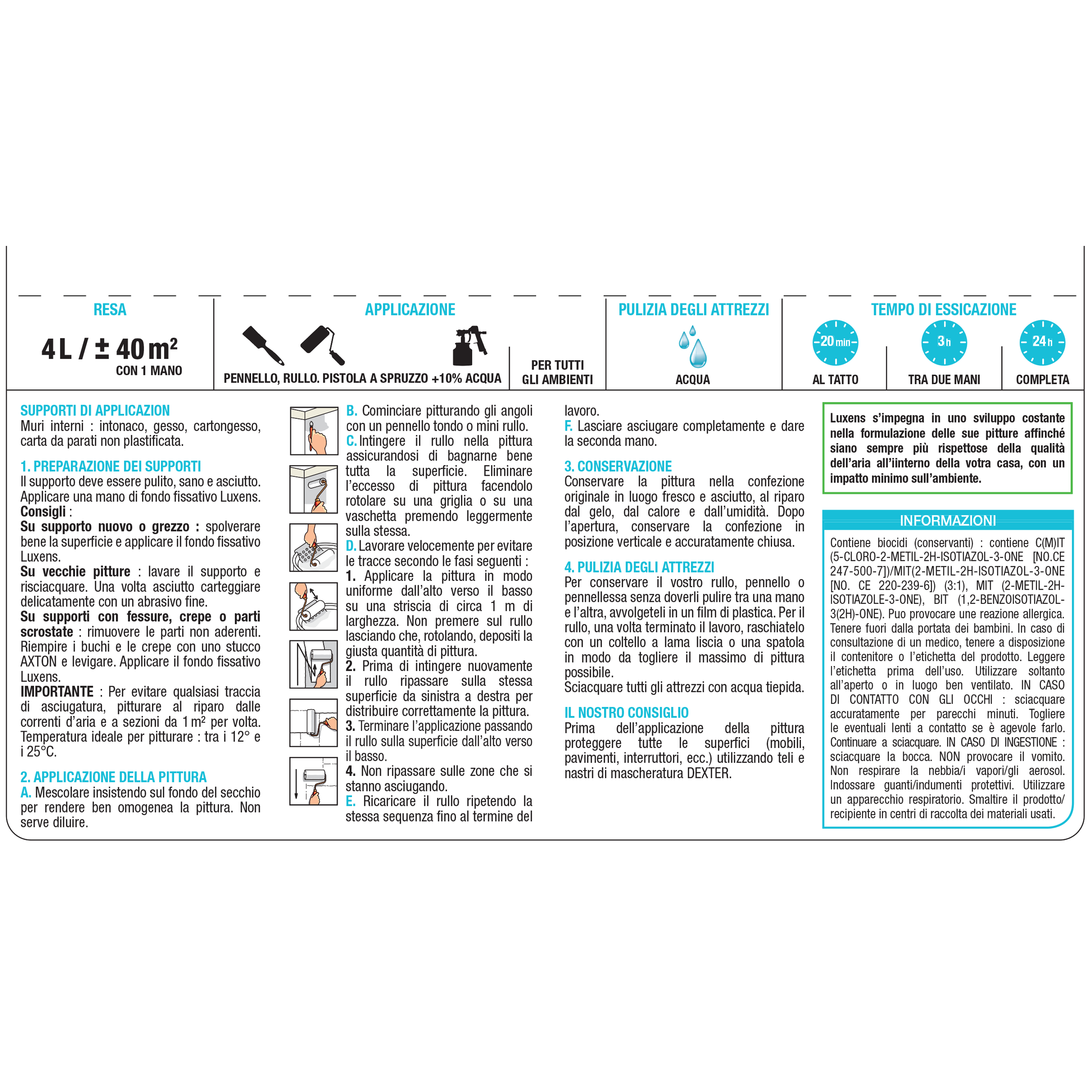 Pittura per interni traspirante, LUXENS Opaca beige paper 5 opaco, 4 L - 4
