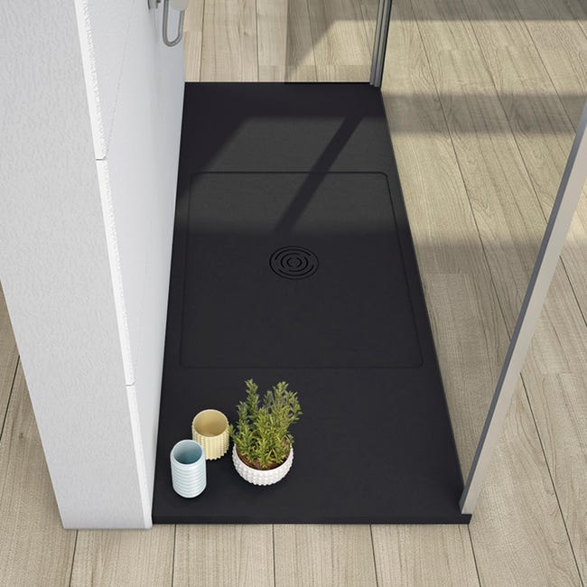 Plato de ducha Unic U1 120x120 cm negro | Leroy Merlin