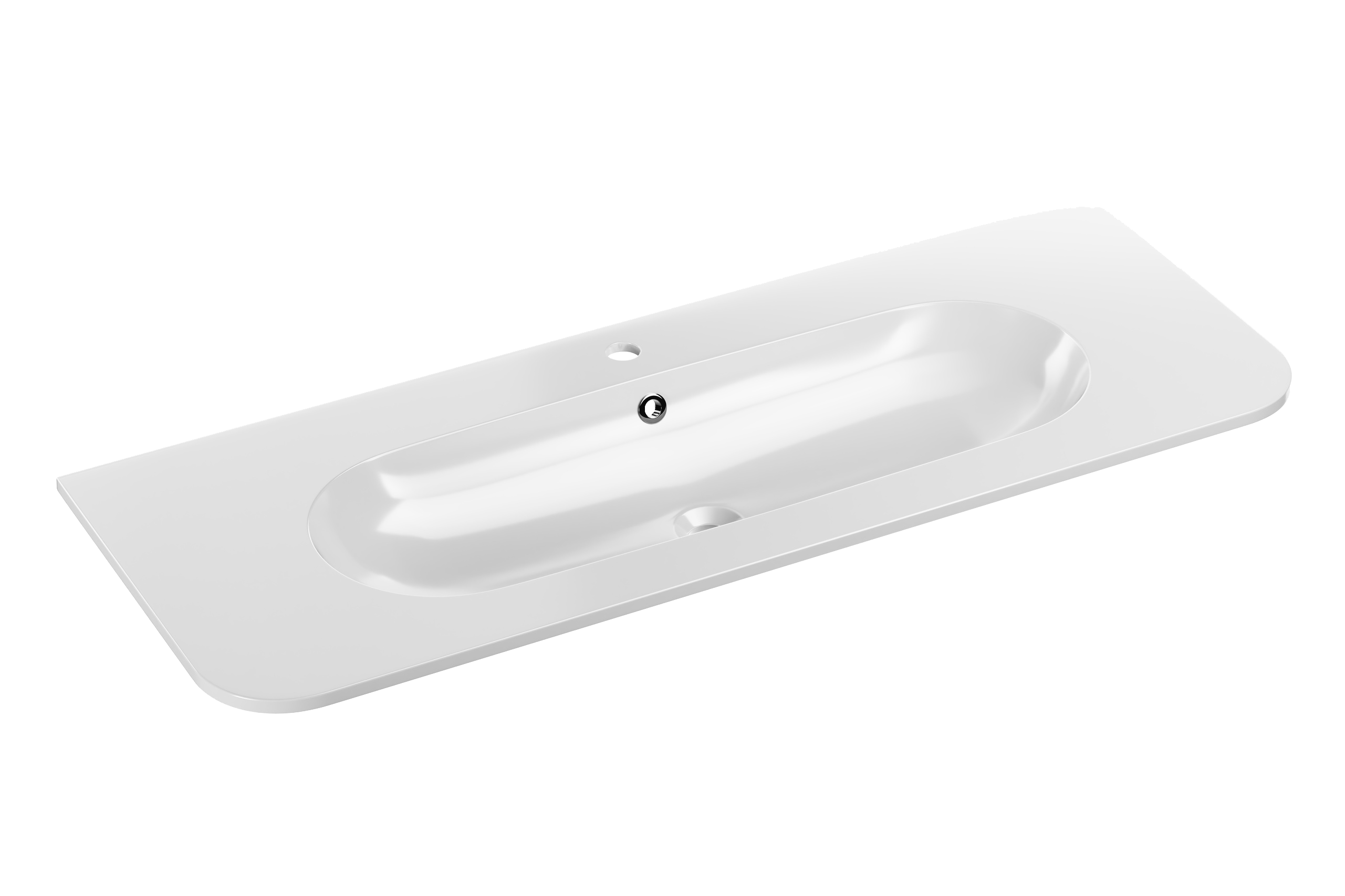 Umywalka do zabudowy Pure Ovalia Cremona biała 120 cm Comad