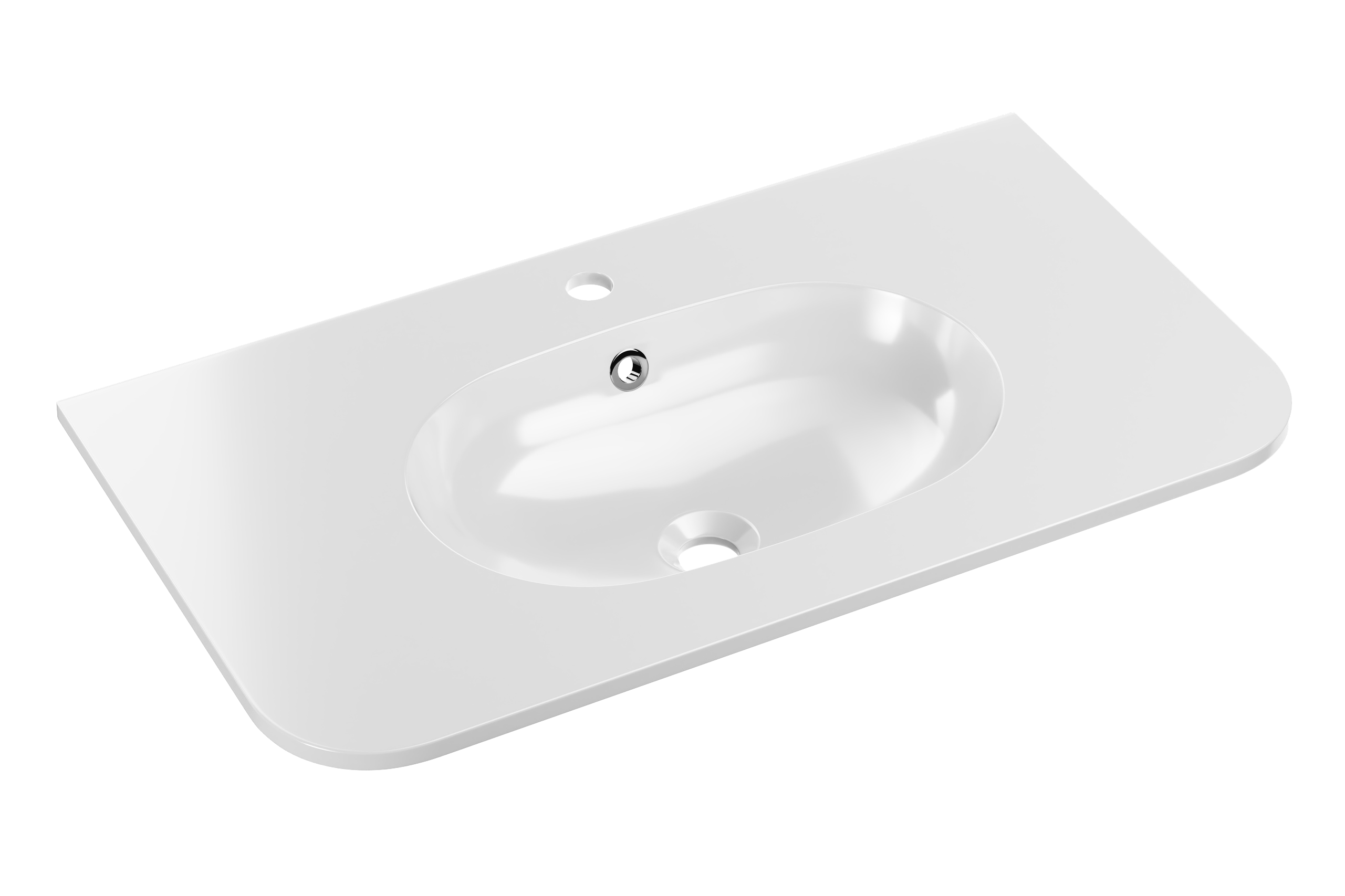 Umywalka do zabudowy Pure Ovalia Cremona biała 80 cm Comad