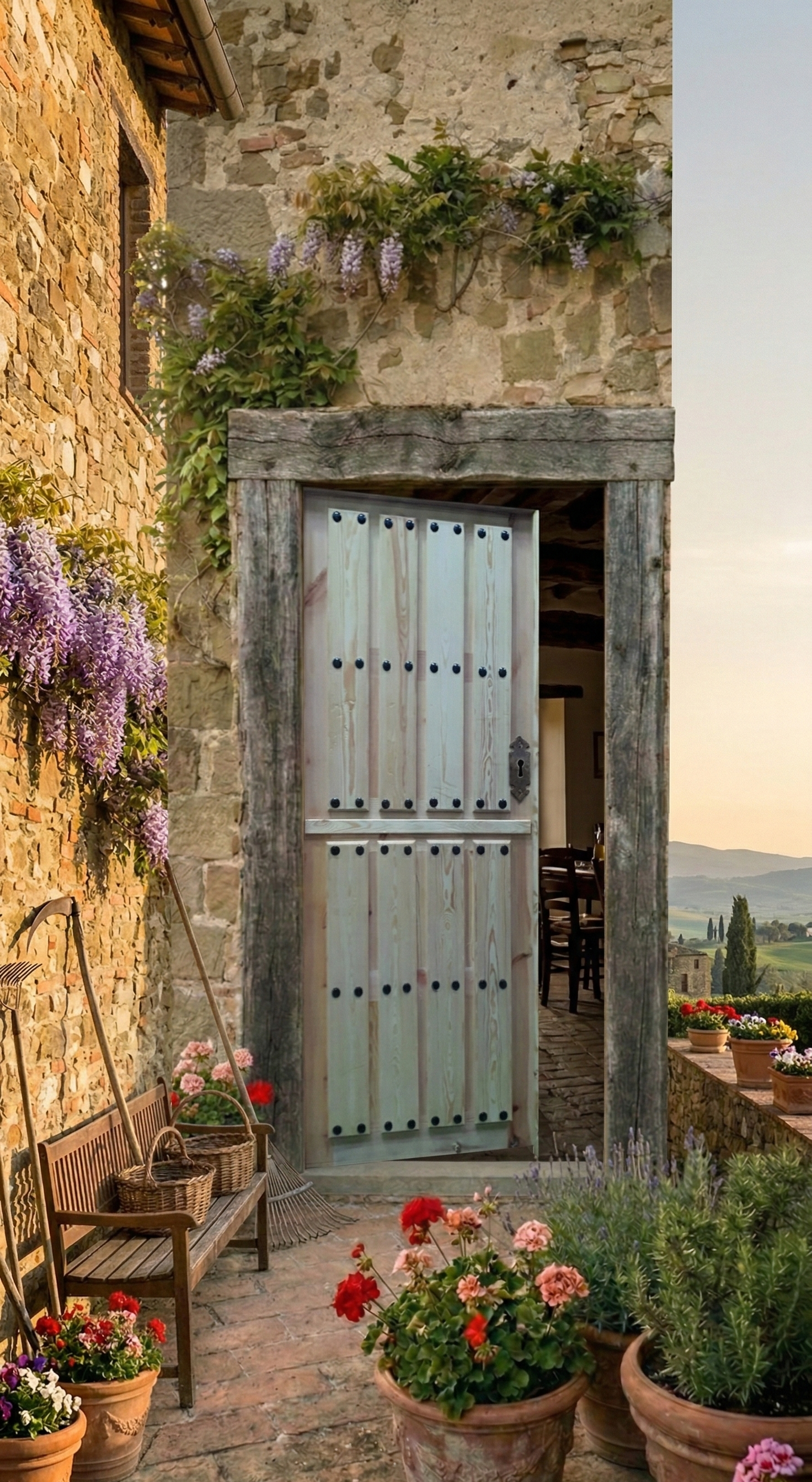 PUERTA PINO MACIZO SIN BARNIZAR CASTELLANA MADERA PINO 80 CM IZQUIERDA - 2