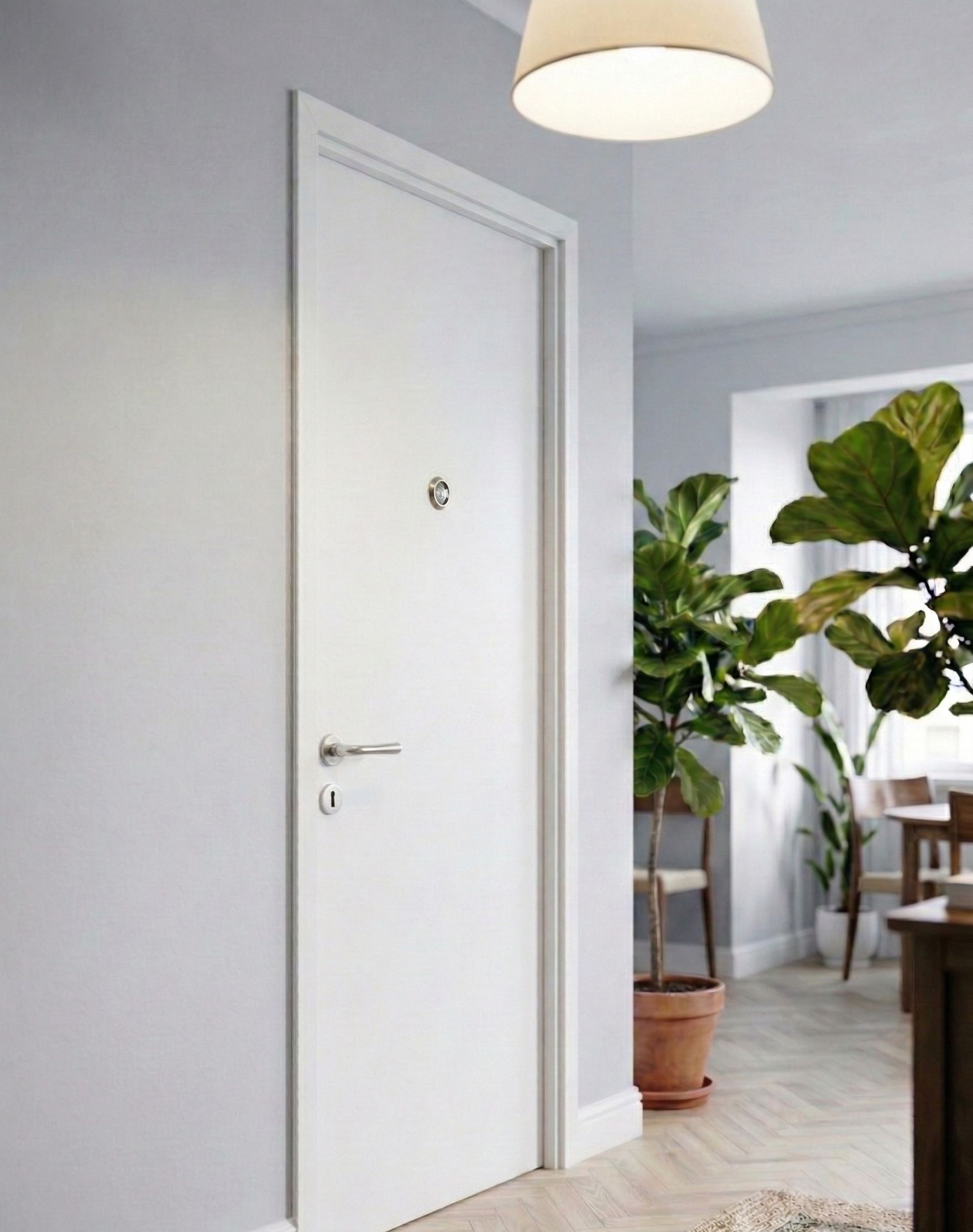 PUERTA ENTRADA BLINDADA SAPELLY Y BLANCO DERECHA - 4