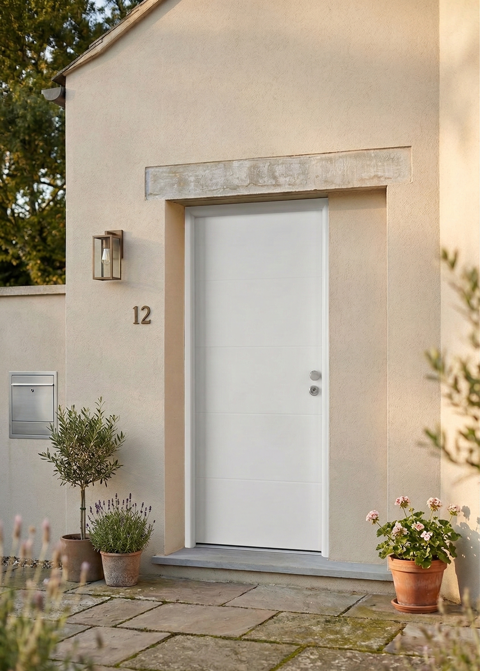 PUERTA ENTRADA  RESIDENCIAL LACADA BLANCA VT5 91 CM IZQUIERDA - 3