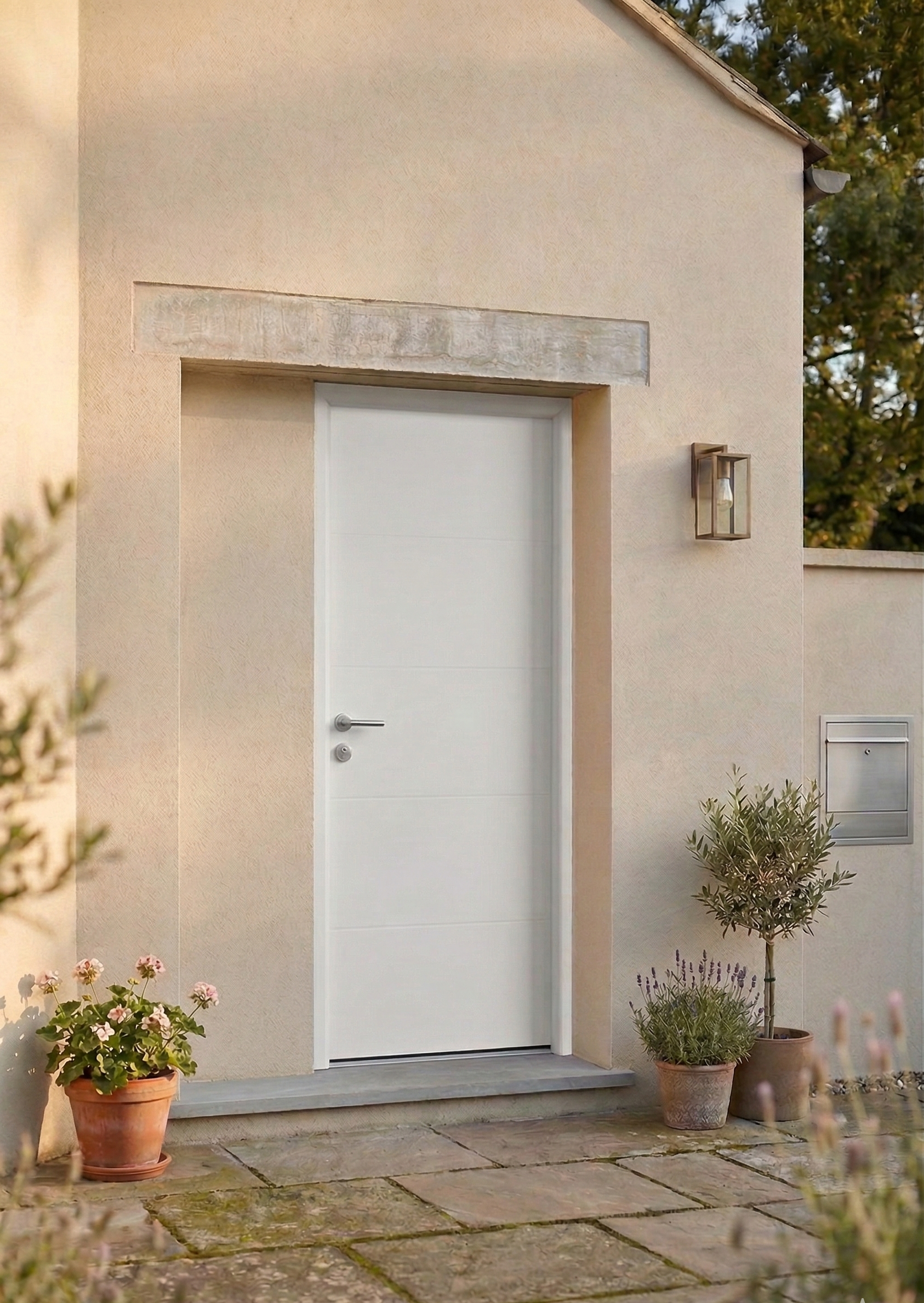 PUERTA ENTRADA  RESIDENCIAL LACADA BLANCA VT5 91 CM DERECHA - 3