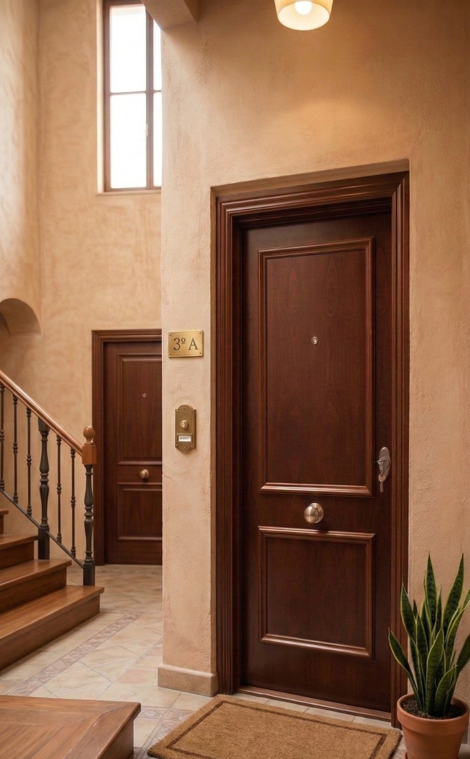 PUERTA ENTRADA ACORAZADA SAPELLY 2 CUADROS 80 CM IZQUIERDA - 2