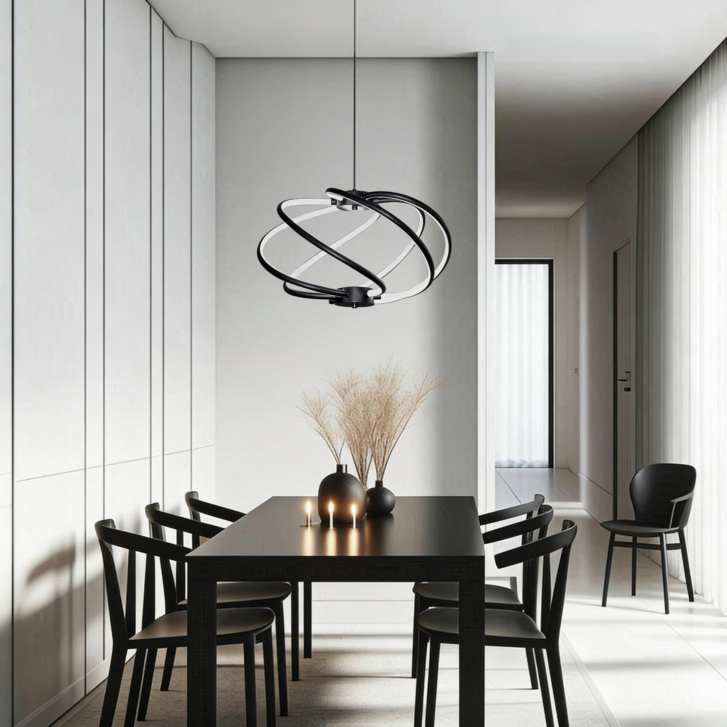 Lampa wisząca Kandor LED 4000 lm 45W barwa od ciepłej do zimnej czarna Light Prestige - 2