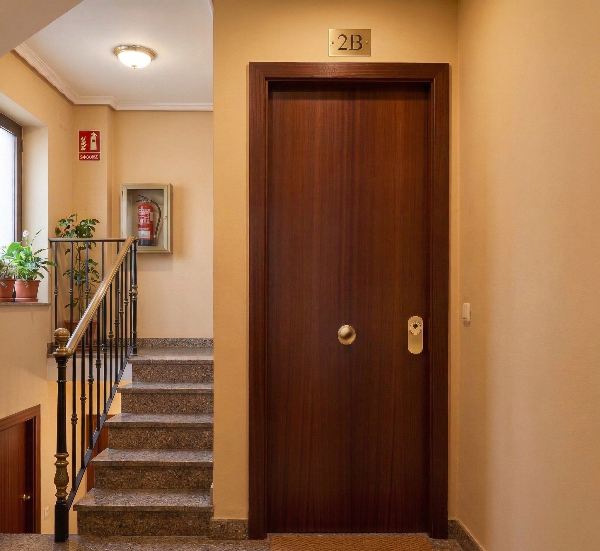 PUERTA ENTRADA BLINDADA SAPELLY Y BLANCO IZQUIERDA - 4