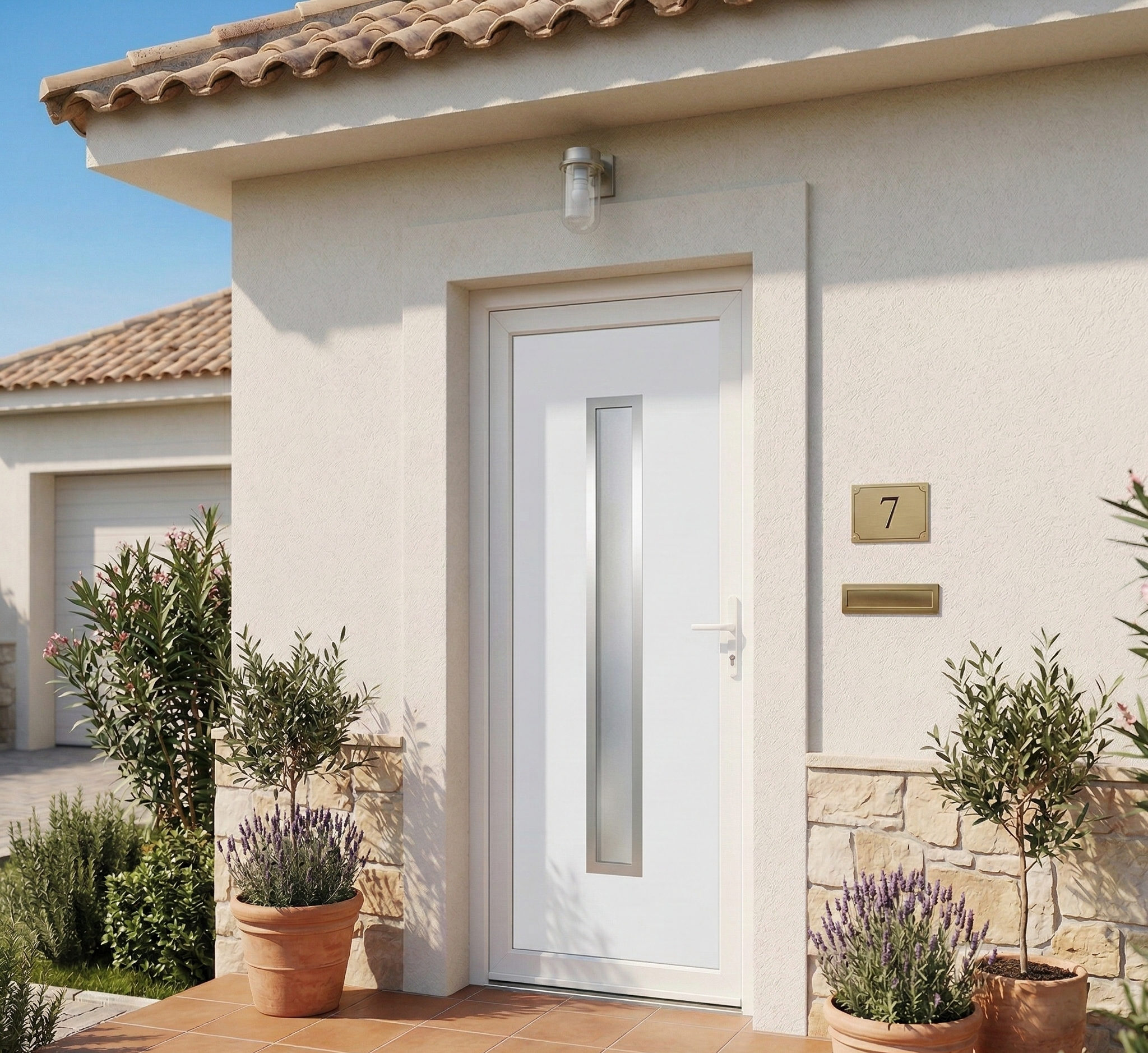 PUERTA DE ENTRADA PVC 98X208CM IZQUIERDA - 2