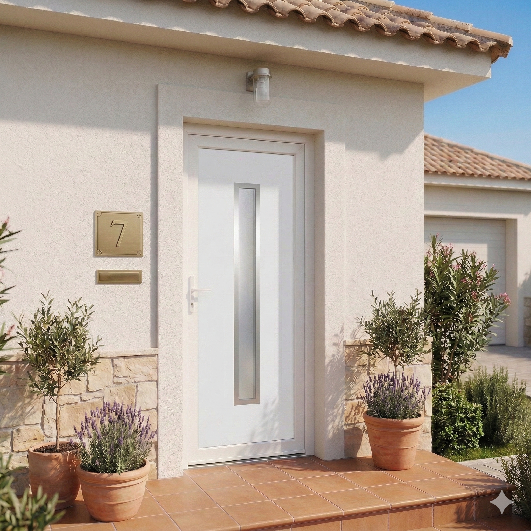 PUERTA DE ENTRADA PVC BLANCA 98X208CM  DERECHA - 2