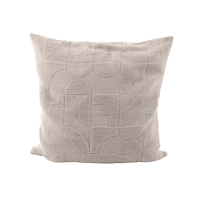 Coussin Ambre, écru l.45 x L.45 cm