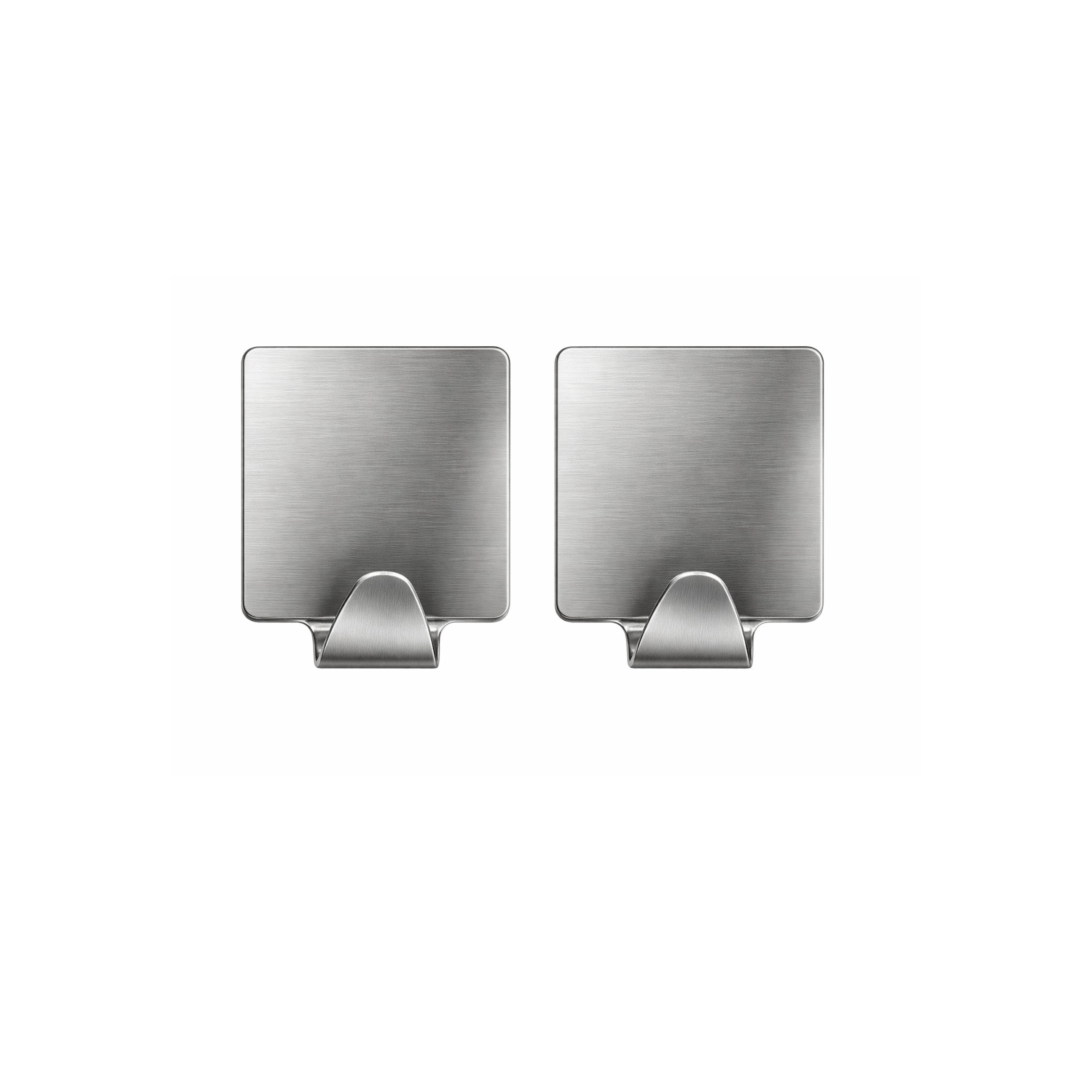 Gancio adesivo in acciaio  grigio H35 X L30 mm  portata max 5 Kg, 2 pezzi - 3