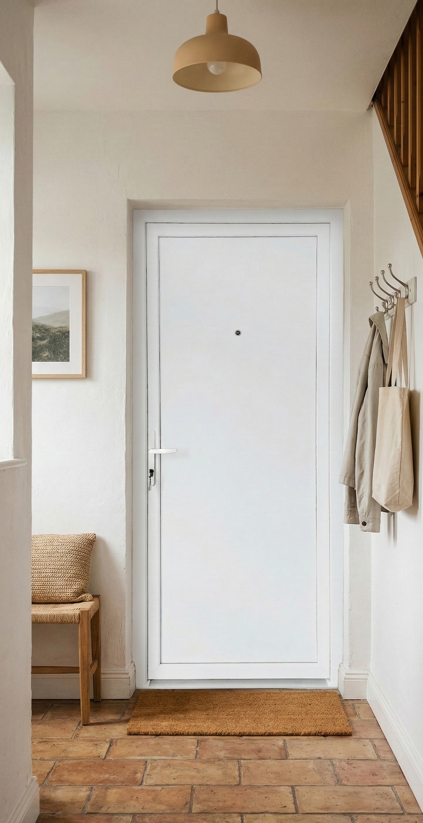 PUERTA DE ENTRADA PVC BLANCA 90X208CM DERECHA - 2