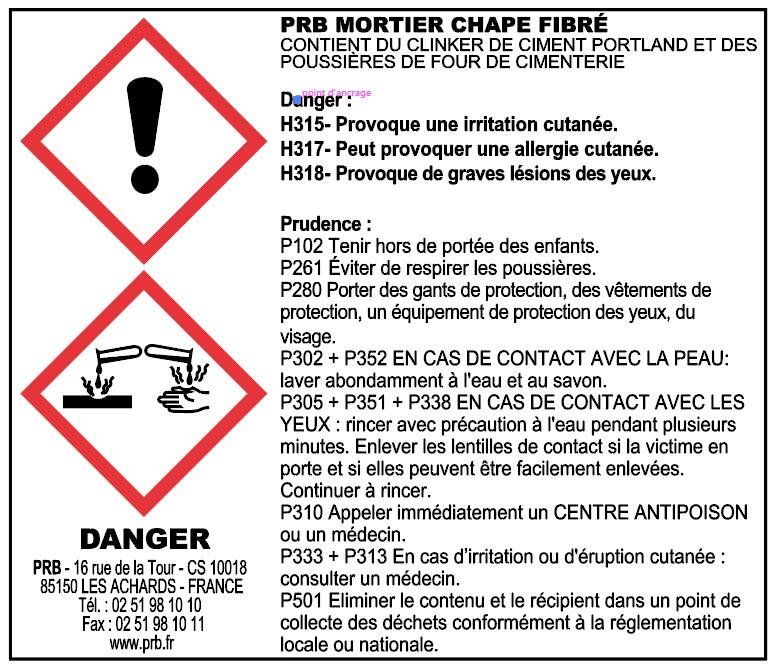 Mortier fibré prêt à l'emploi gris 30 kg - PRB - 3