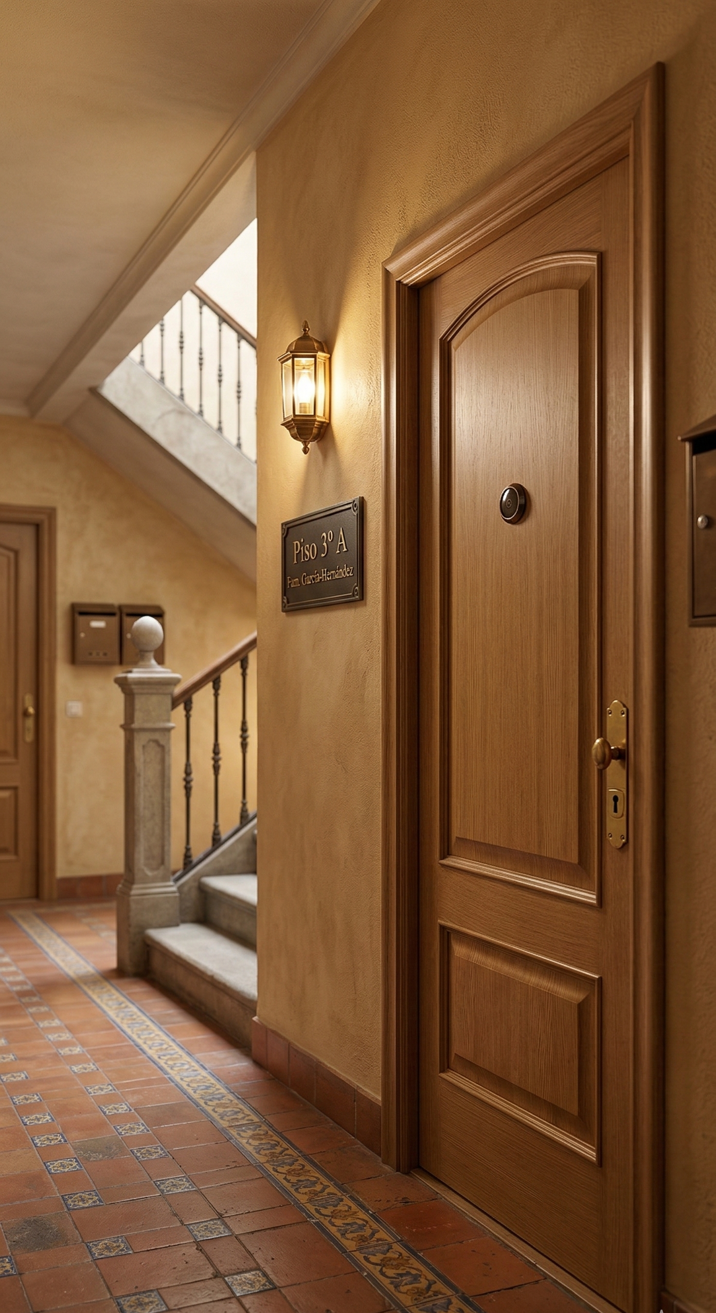 PANEL PUERTA ACORAZADA CARA INTERIOR RECHAPADO ROBLE MEDIO ARCO - 2