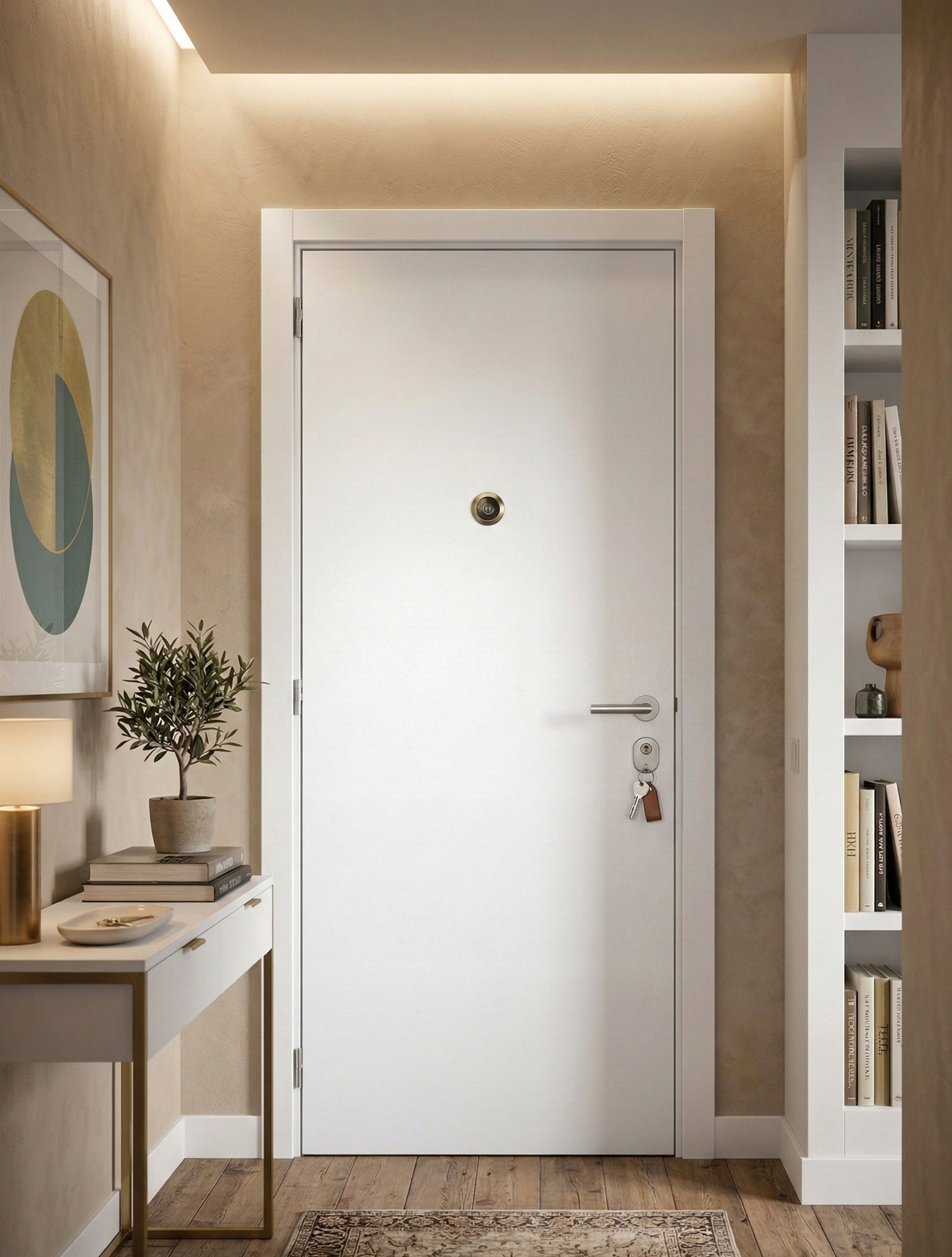 PANEL PUERTA ACORAZADA CARA INTERIOR ACABADO LISO LACADO BLANCO - 2