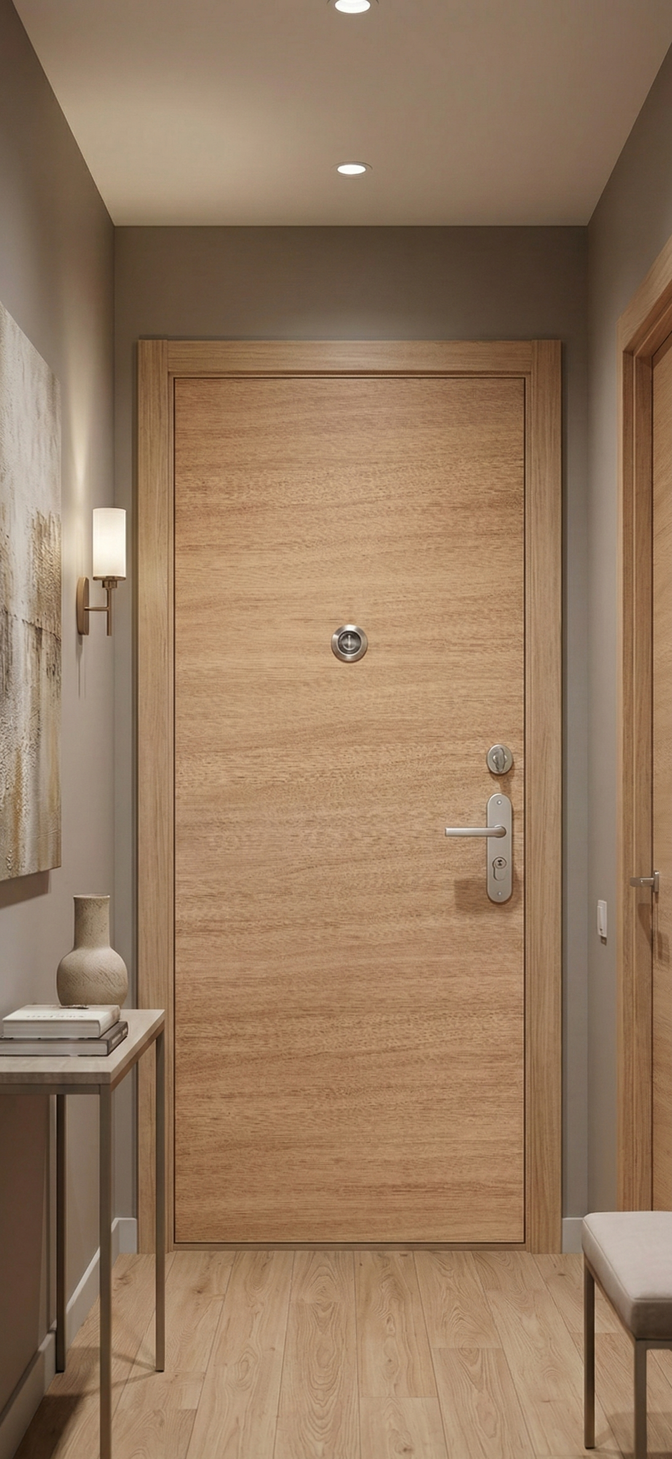 PANEL PUERTA ACORAZADA CARA INTERIOR ACABADO ROBLE HORIZONTAL - 2