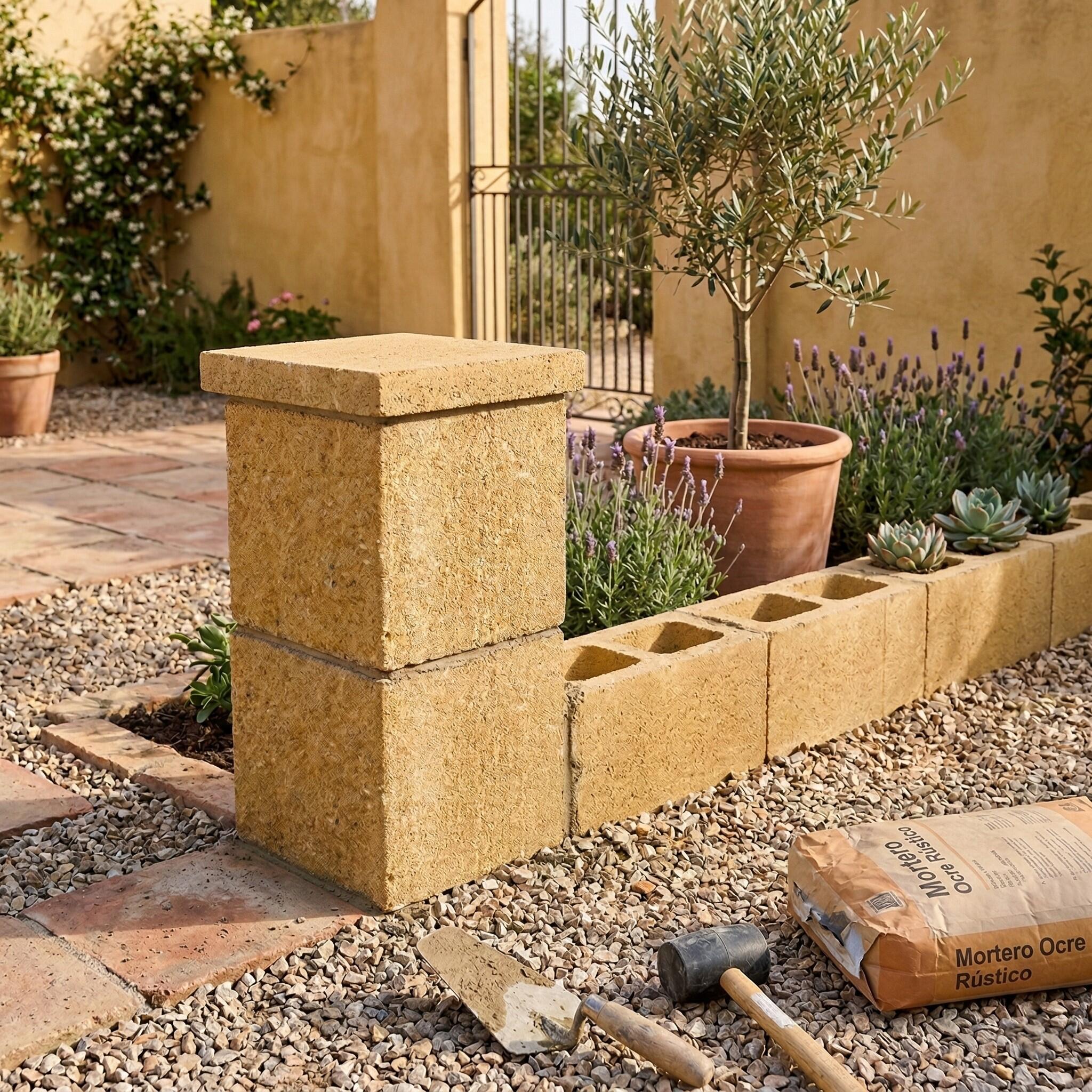 BLOQUE DE HORMIGÓN ALBERO LISO 39X19X19 CM - 2