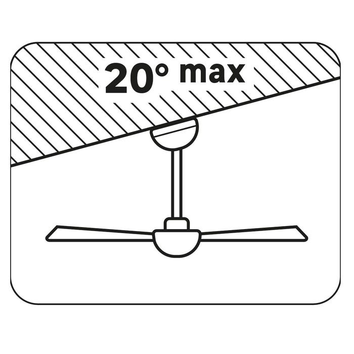 ventilateur plafond incliné