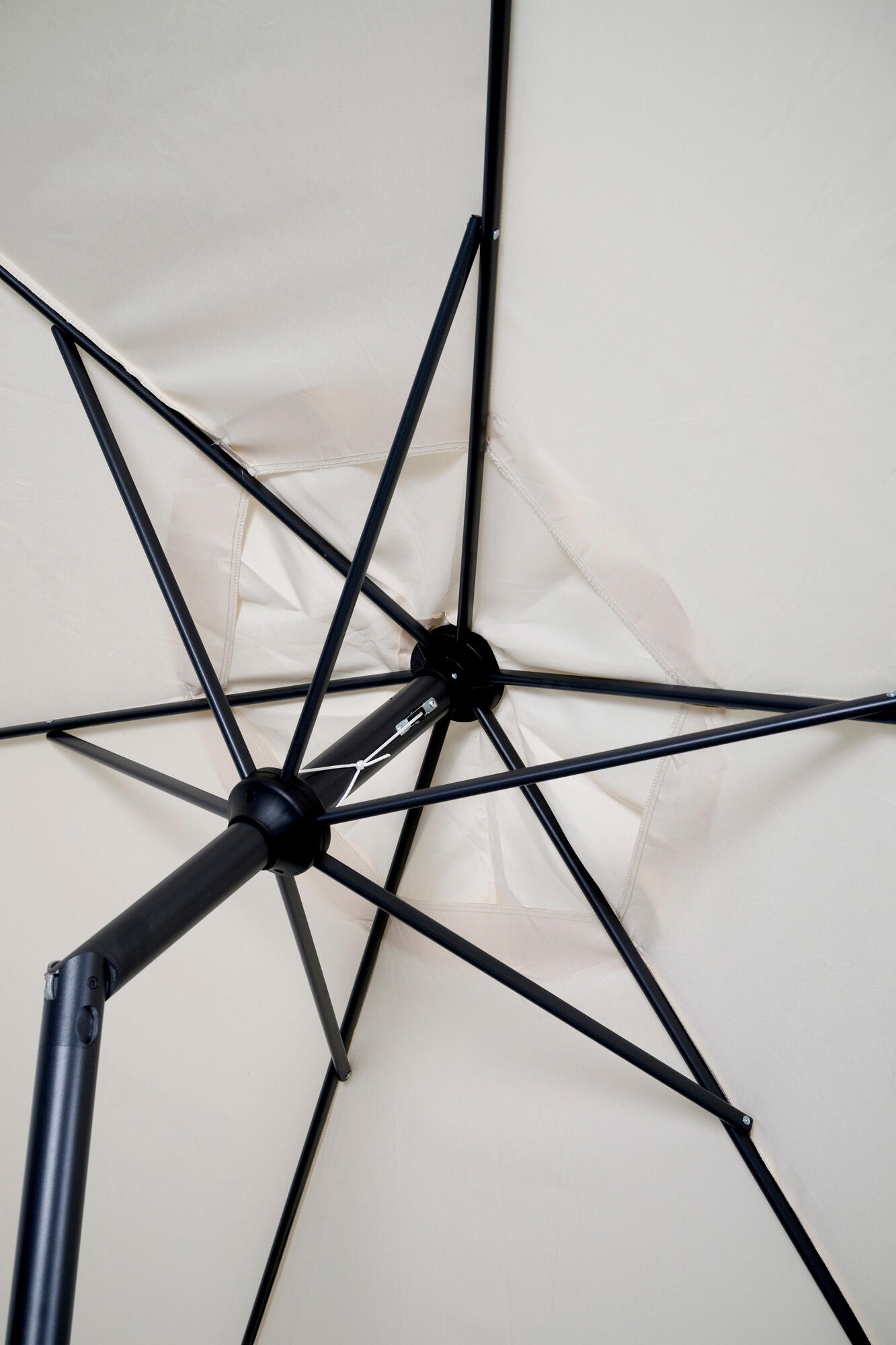 Parasol con manivela gris - 6