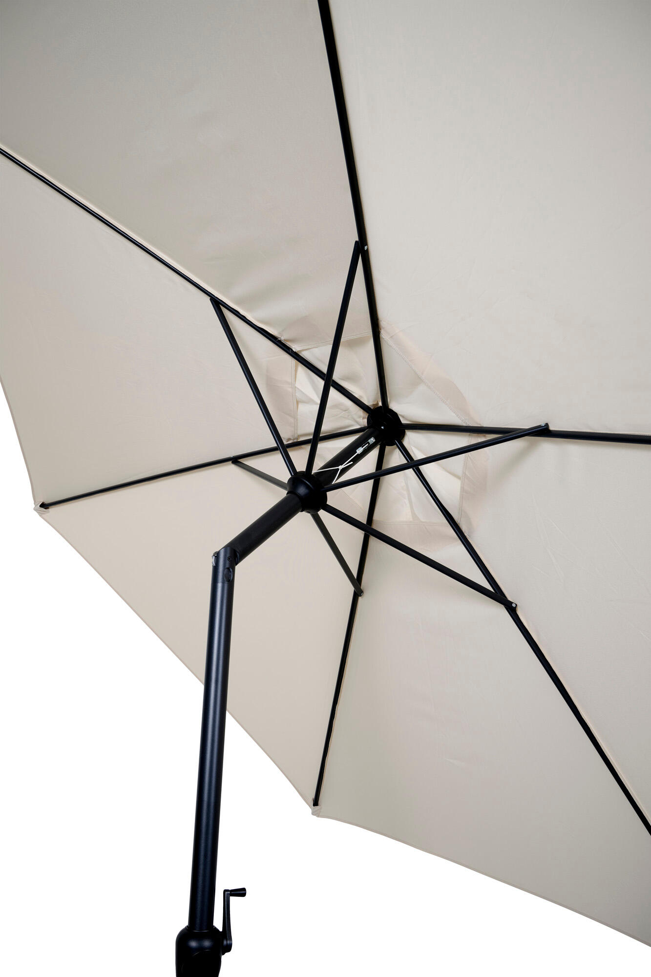 Parasol con manivela gris - 5