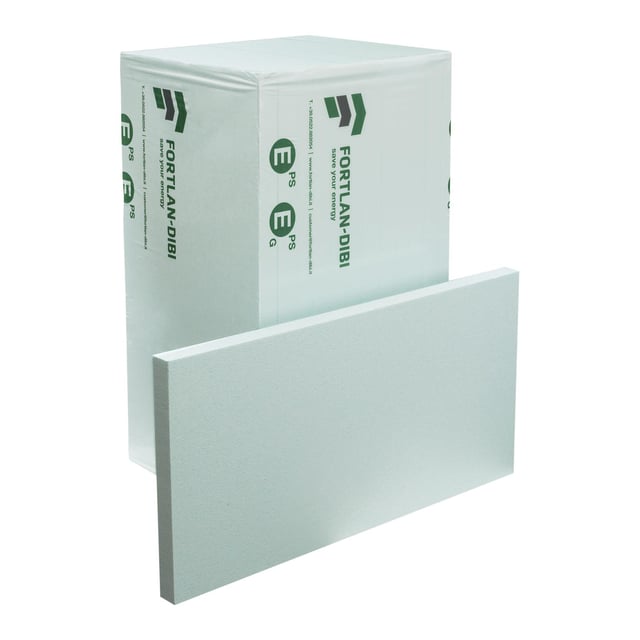 Pannello isolante in polistirene espanso FORTLAN DbxGreen L 0.5 x L 1 m, Sp 10 mm, 60 pezzi