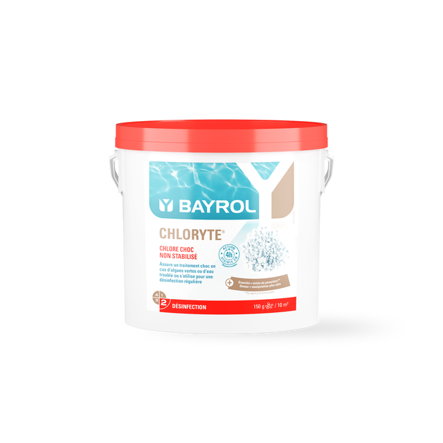 Chlore choc non stabilisé piscine BAYROL Chloryte, granulé 5 kg