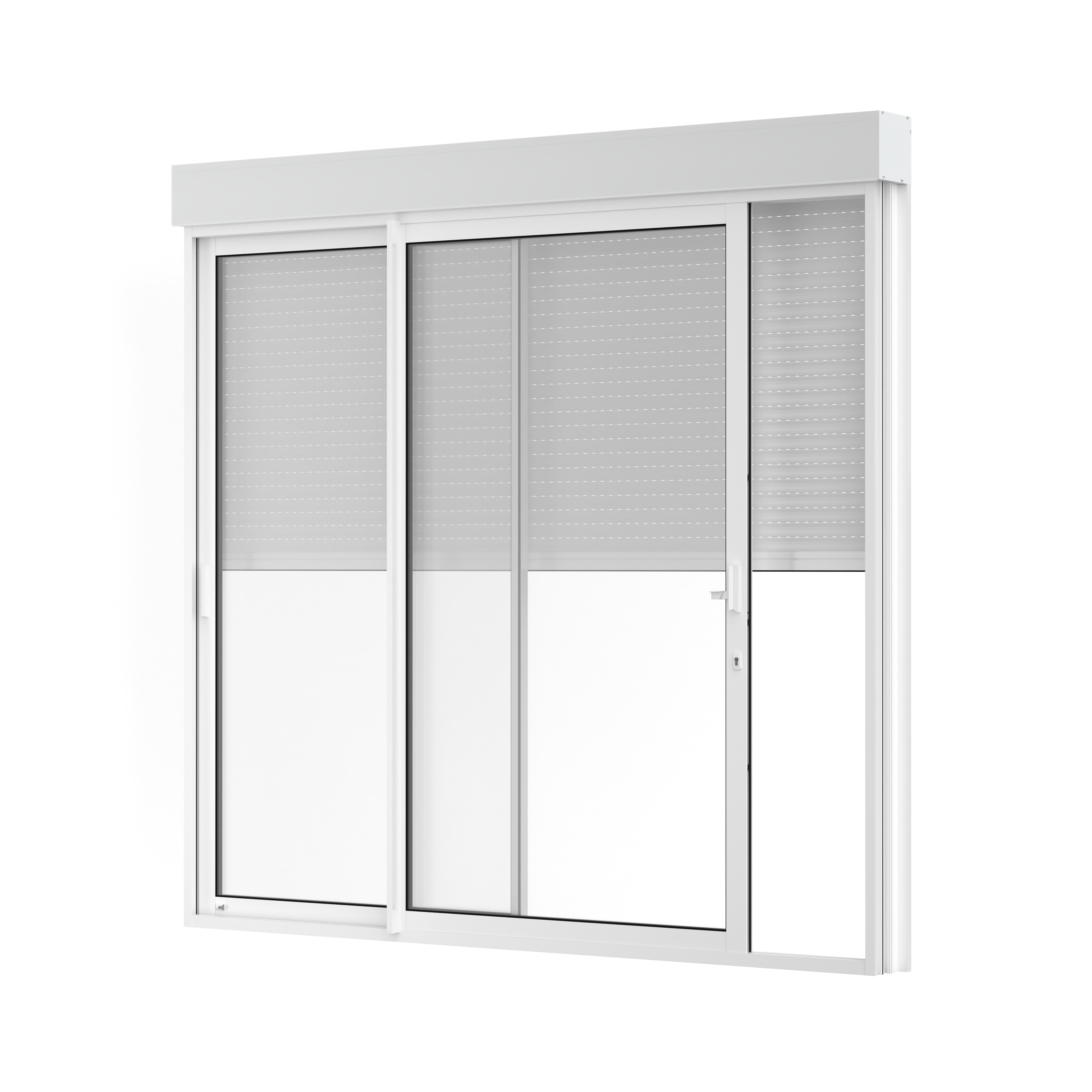 VOLET ROULANT ELECTRIQUE EN ALUMINIUM BLANC 215X180 CM - 10