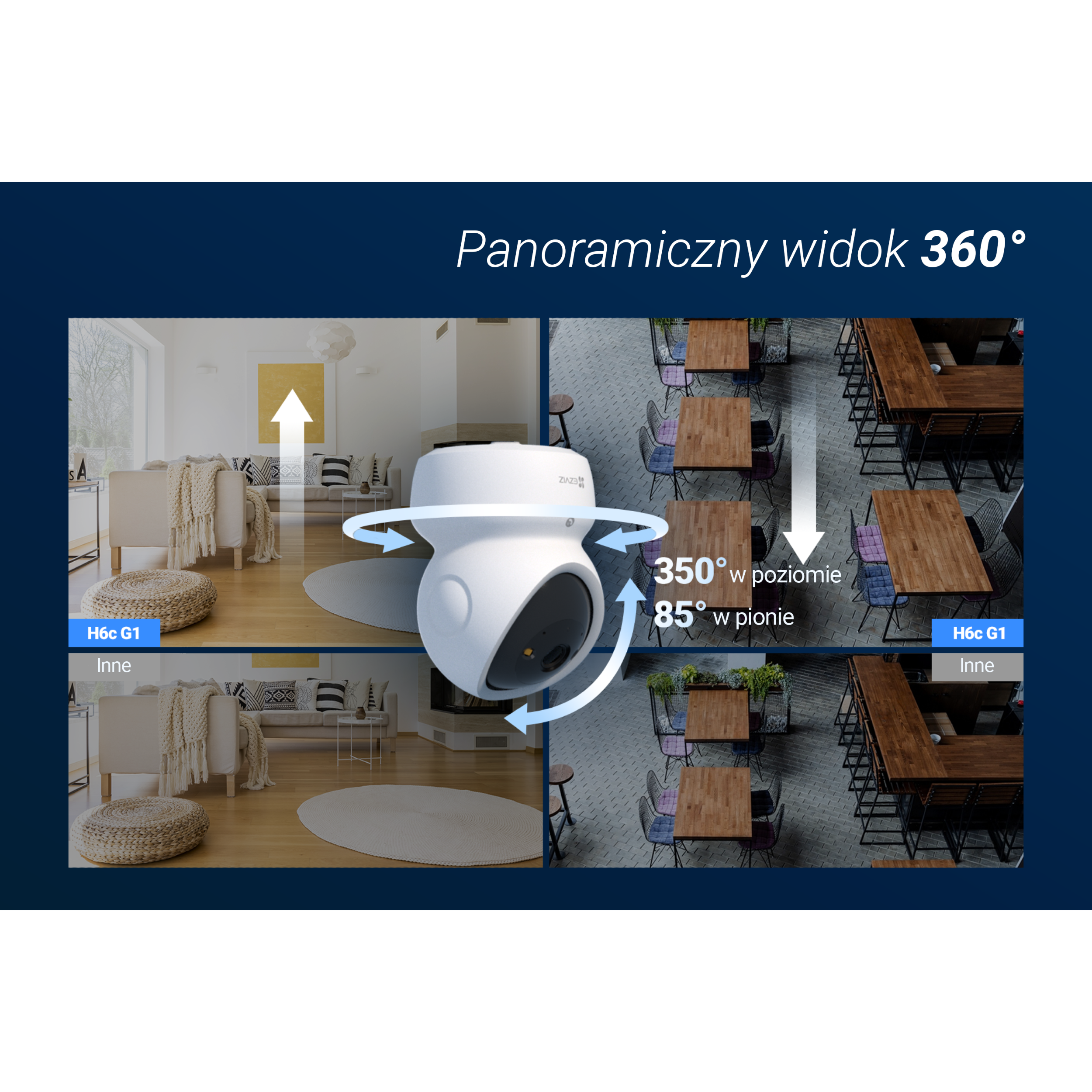 Kamera wewnętrzna obrotowa EZ-H6C-5MP 3K Ezviz - 11