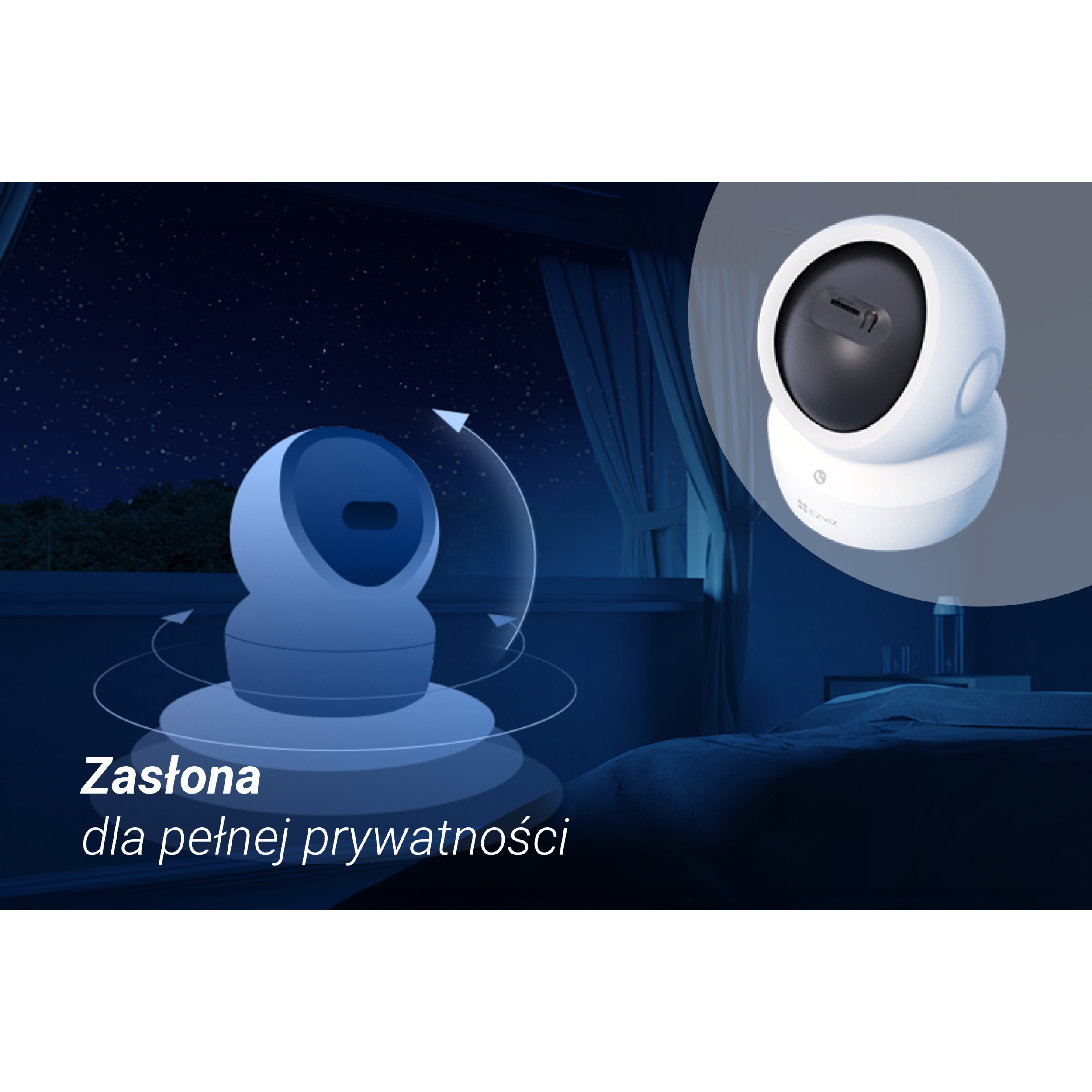Kamera wewnętrzna obrotowa EZ-H6C-5MP 3K Ezviz - 6