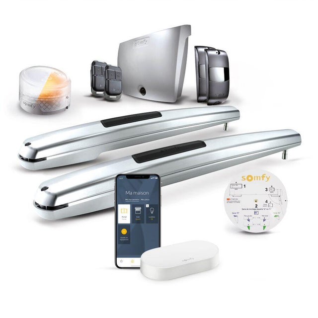 Moteur de portail à verins connecté, SOMFY, Exavia star connect