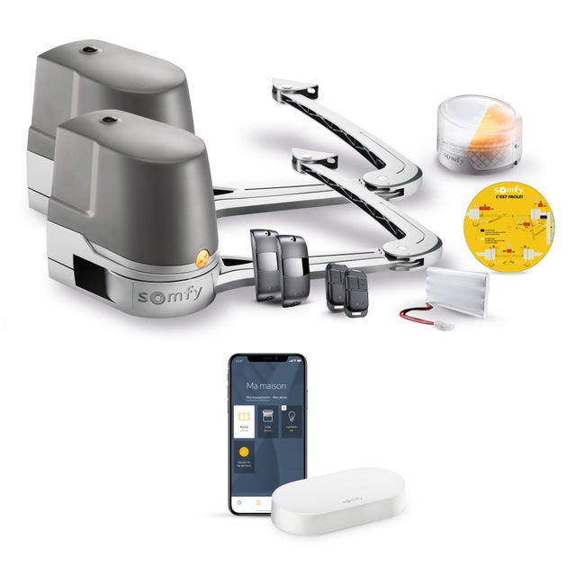 Moteur pour portail battant connecté, SOMFY, Evolvia
