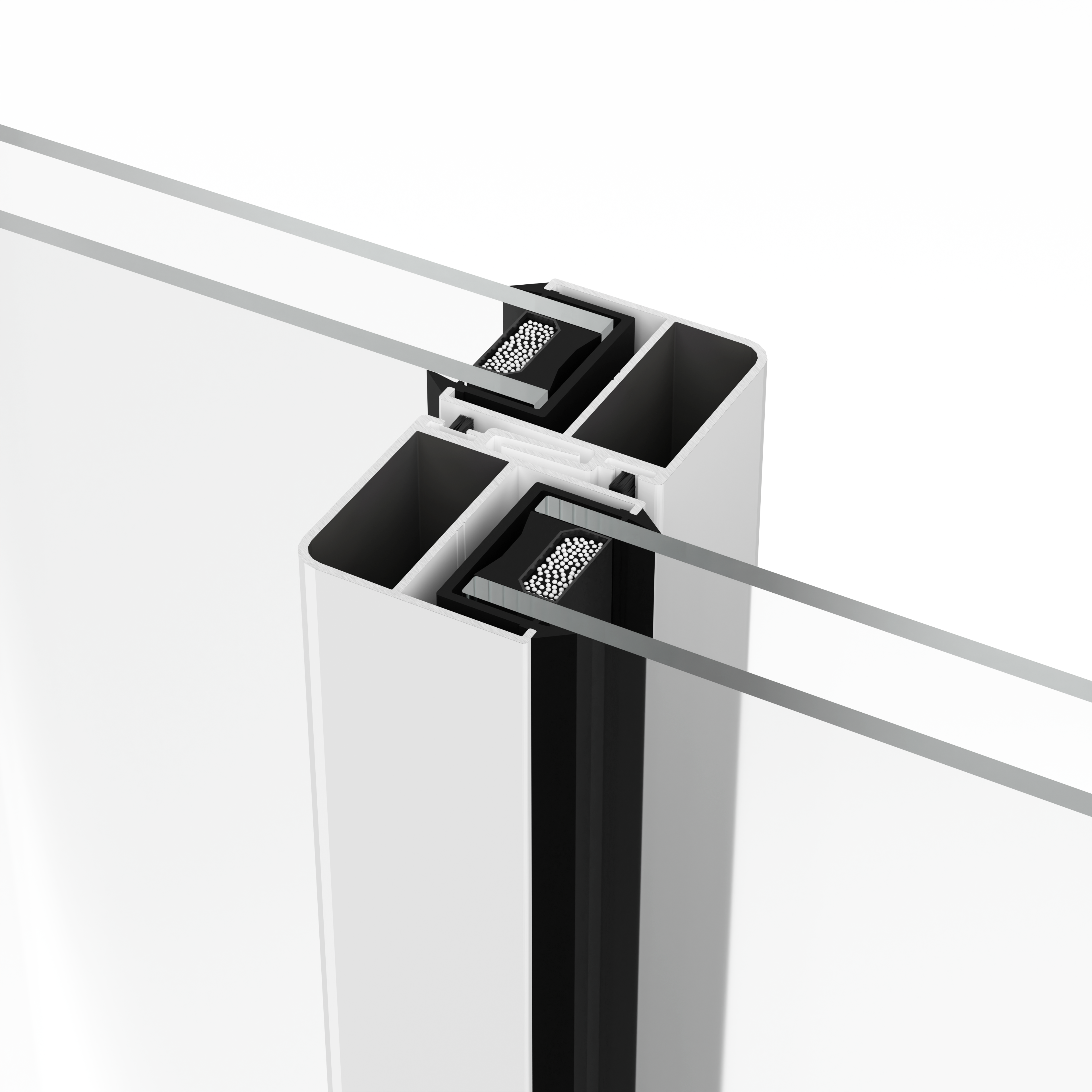 Fenêtre aluminium H.105 x l.120 cm coulissant 2 vantaux avec volet roulant intégré blanc - 8