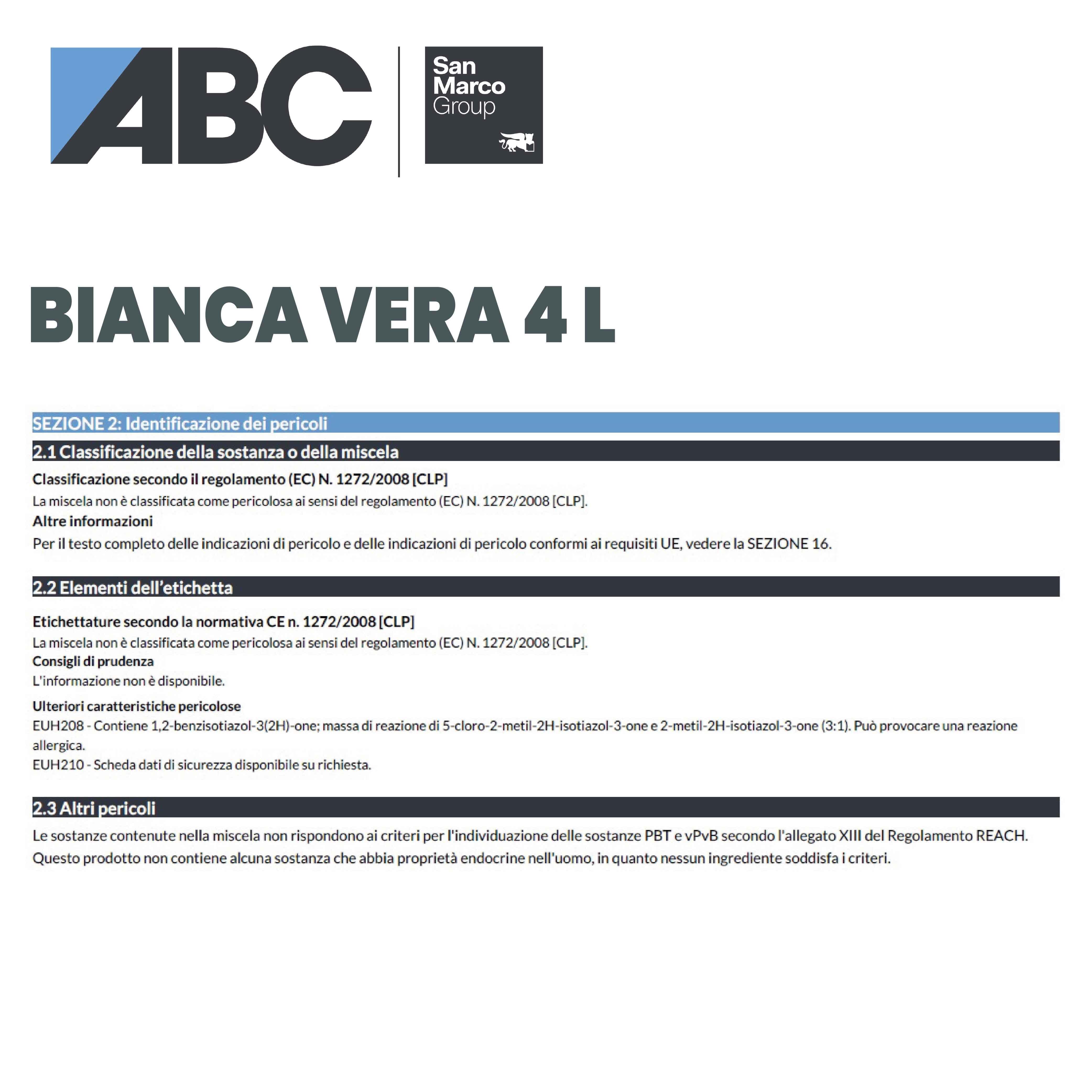 Pittura per interni per parete e soffitto lavabile, ABC Pittura Lavabile Extra bianca bianco opaco, 4 lt - 3