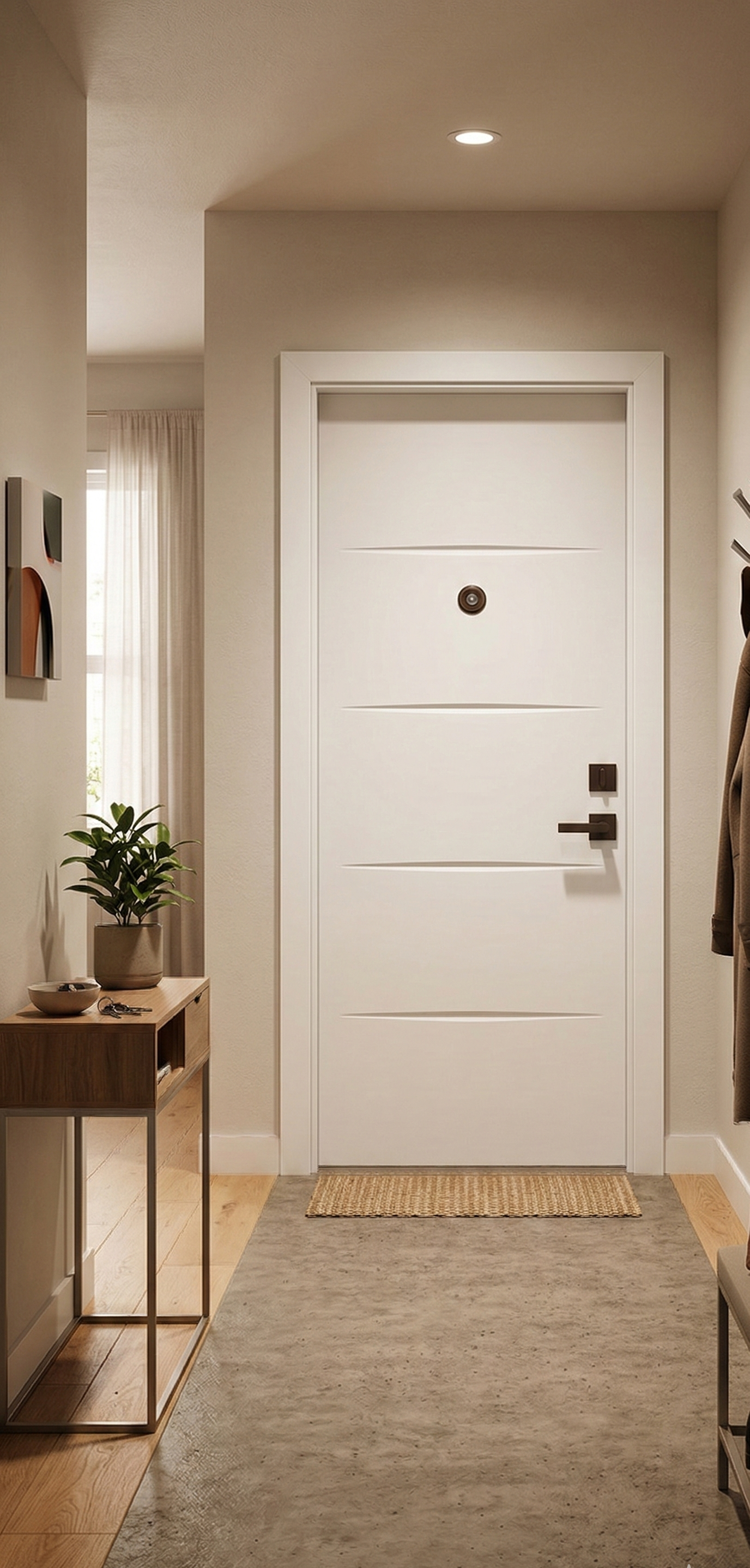 PANEL PUERTA ACORAZADA CARA INTERIOR LACADO BLANCO LU5 - 2